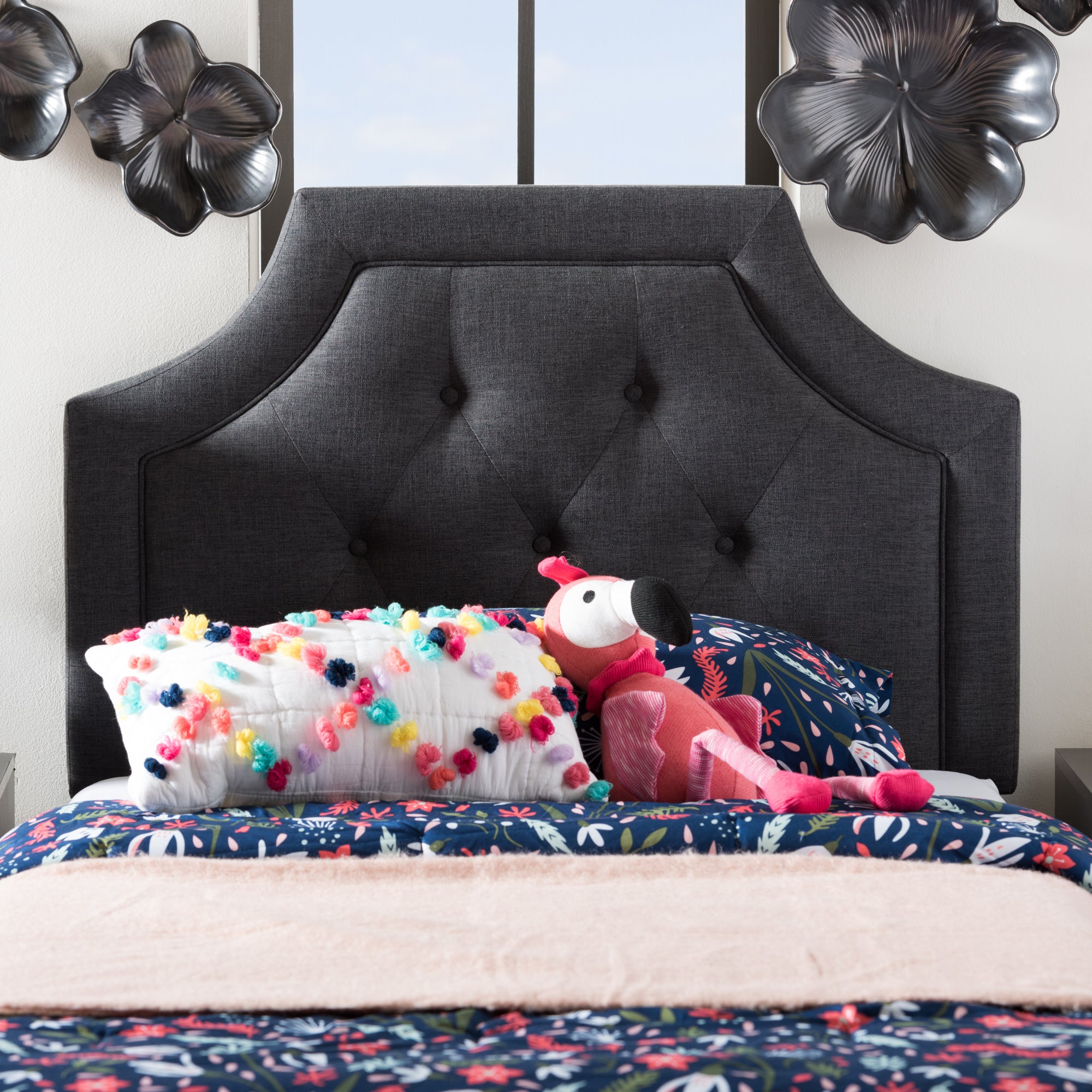 Mars Modern and Contemporary Fabric Headboard