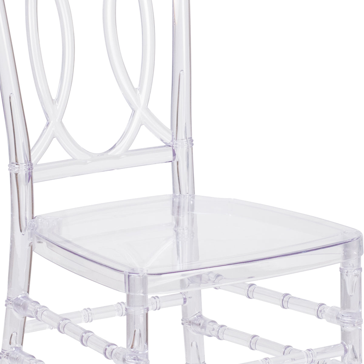 Flash Elegance Transparent Stacking Chair with Designer Back - Event Chair - UV Resistant