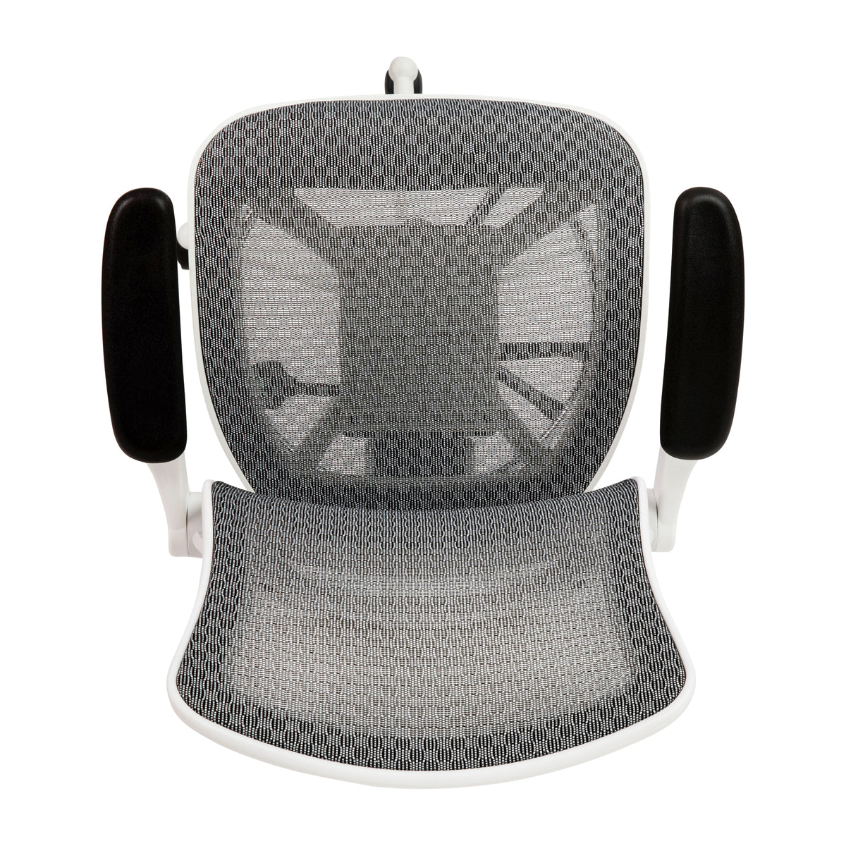 Mid-Back Transparent Mesh Drafting Chair with Flip-Up Arms