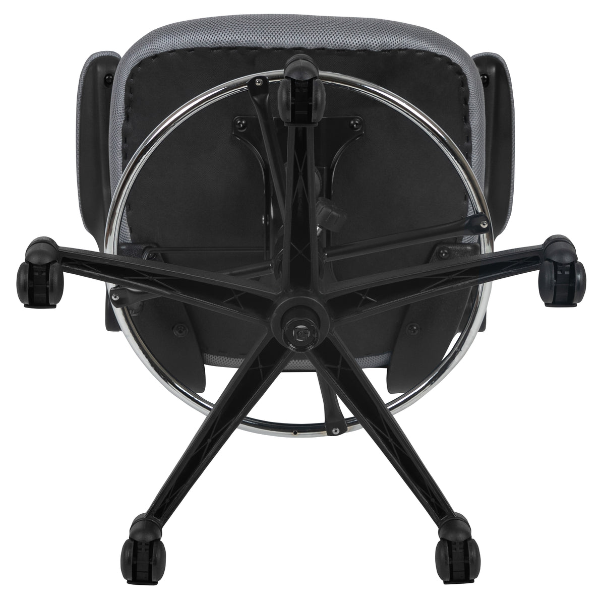 Mid-Back Mesh Ergonomic Drafting Chair with Adjustable Foot Ring and Flip-Up Arms