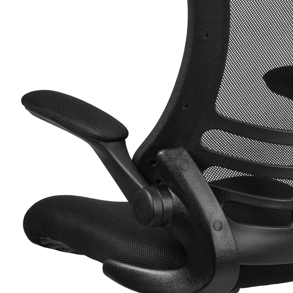 Mid-Back Mesh Ergonomic Drafting Chair with Adjustable Foot Ring and Flip-Up Arms