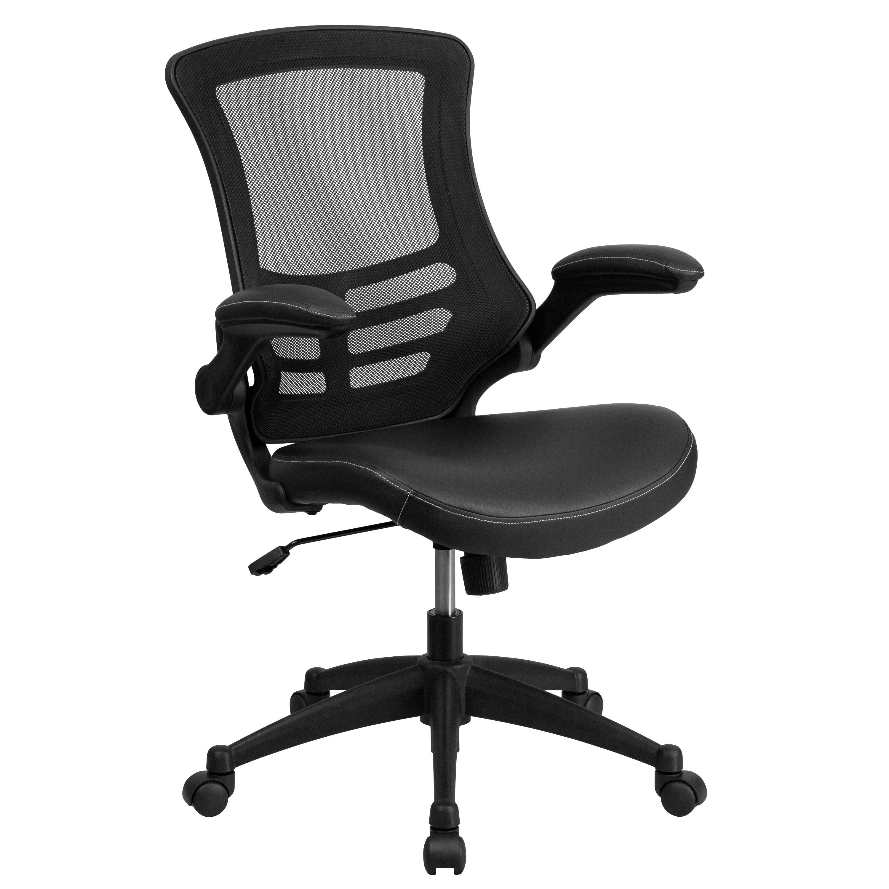 Work From Home Kit - Computer Desk, Ergonomic Mesh/LeatherSoft Office Chair and Locking Mobile Filing Cabinet