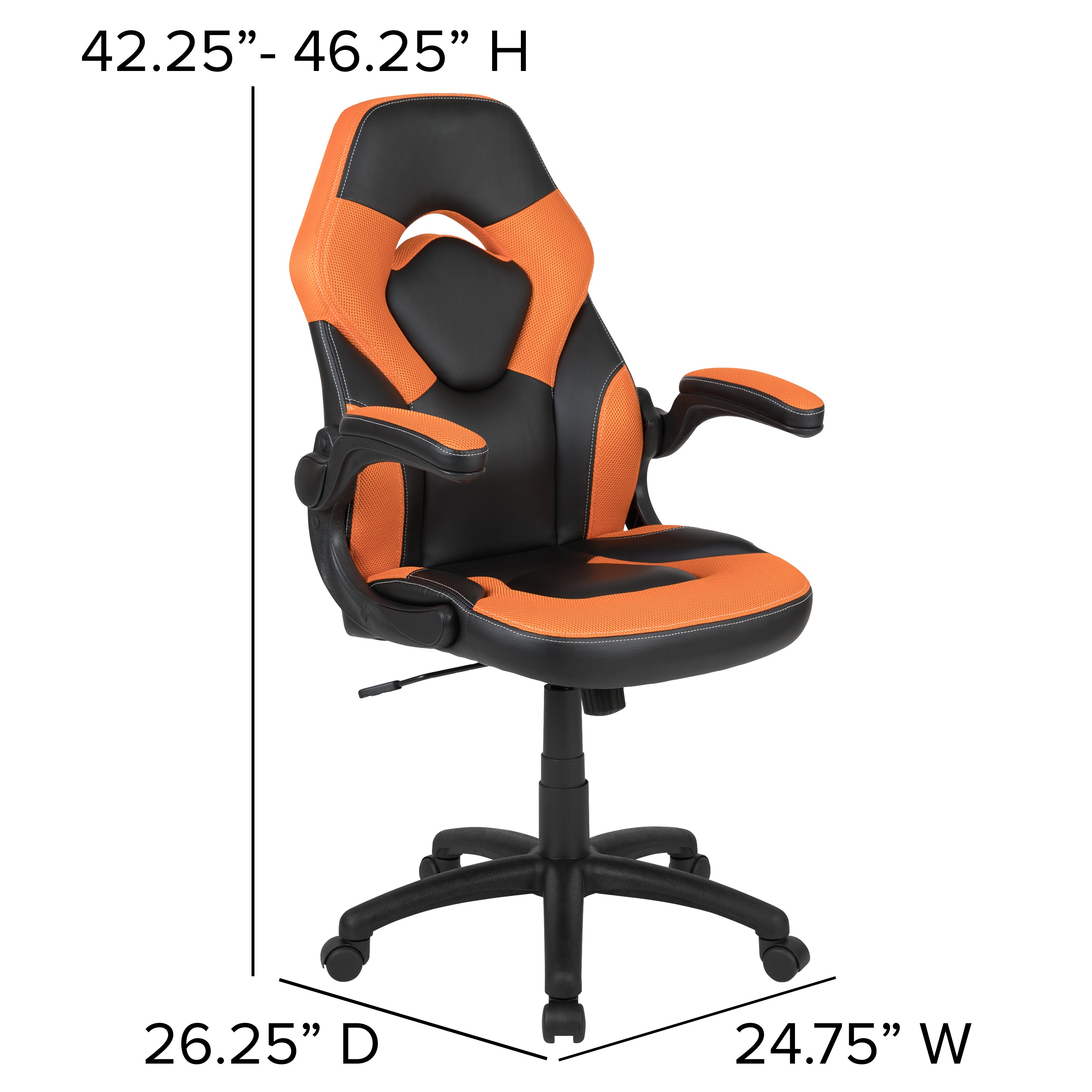 Gaming Desk and Racing Chair Set with Cup Holder, Headphone Hook & 2 Wire Management Holes