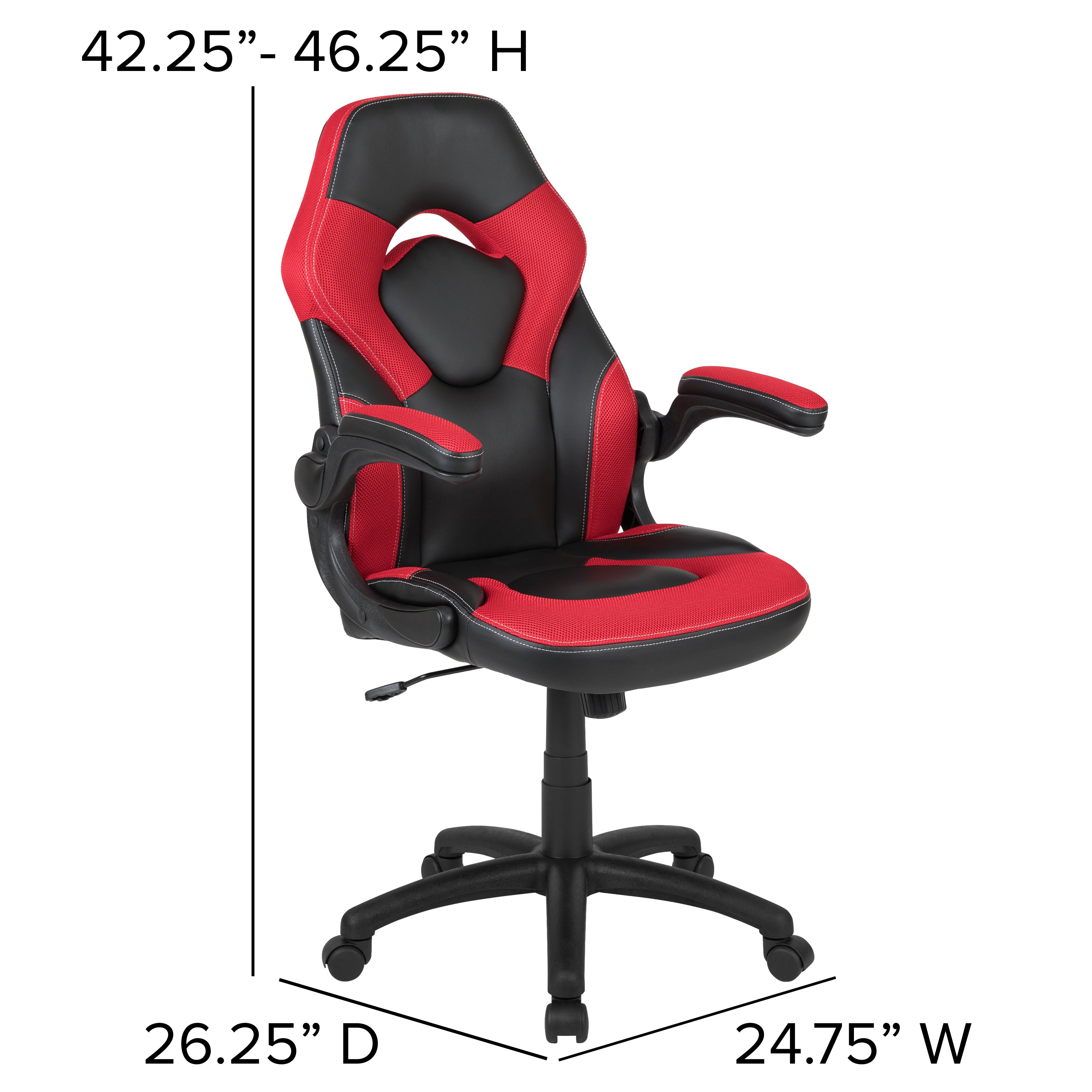 Gaming Desk and Racing Chair Set with Cup Holder, Headphone Hook & 2 Wire Management Holes