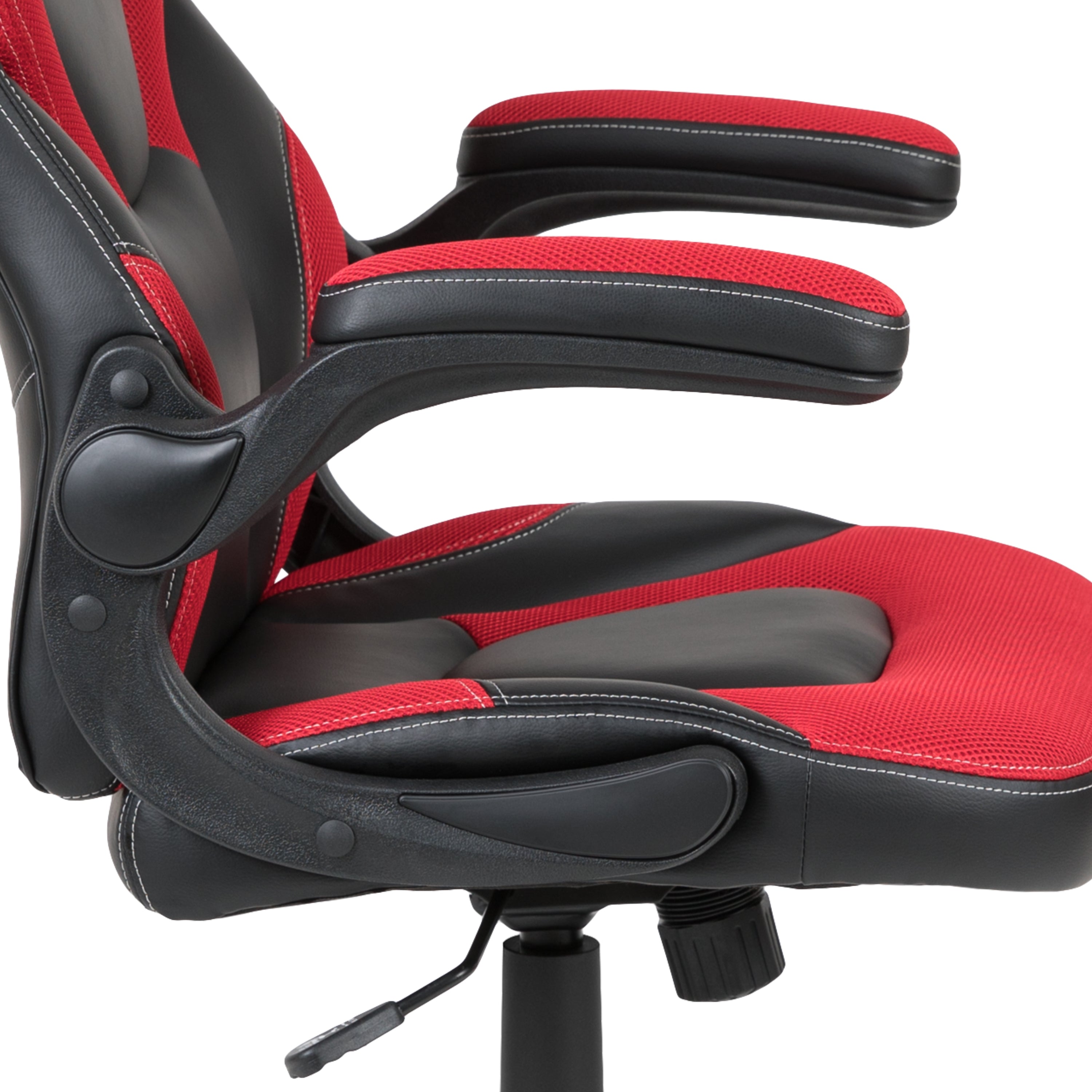 Gaming Desk and Racing Chair Set with Cup Holder, Headphone Hook, and Monitor/Smartphone Stand