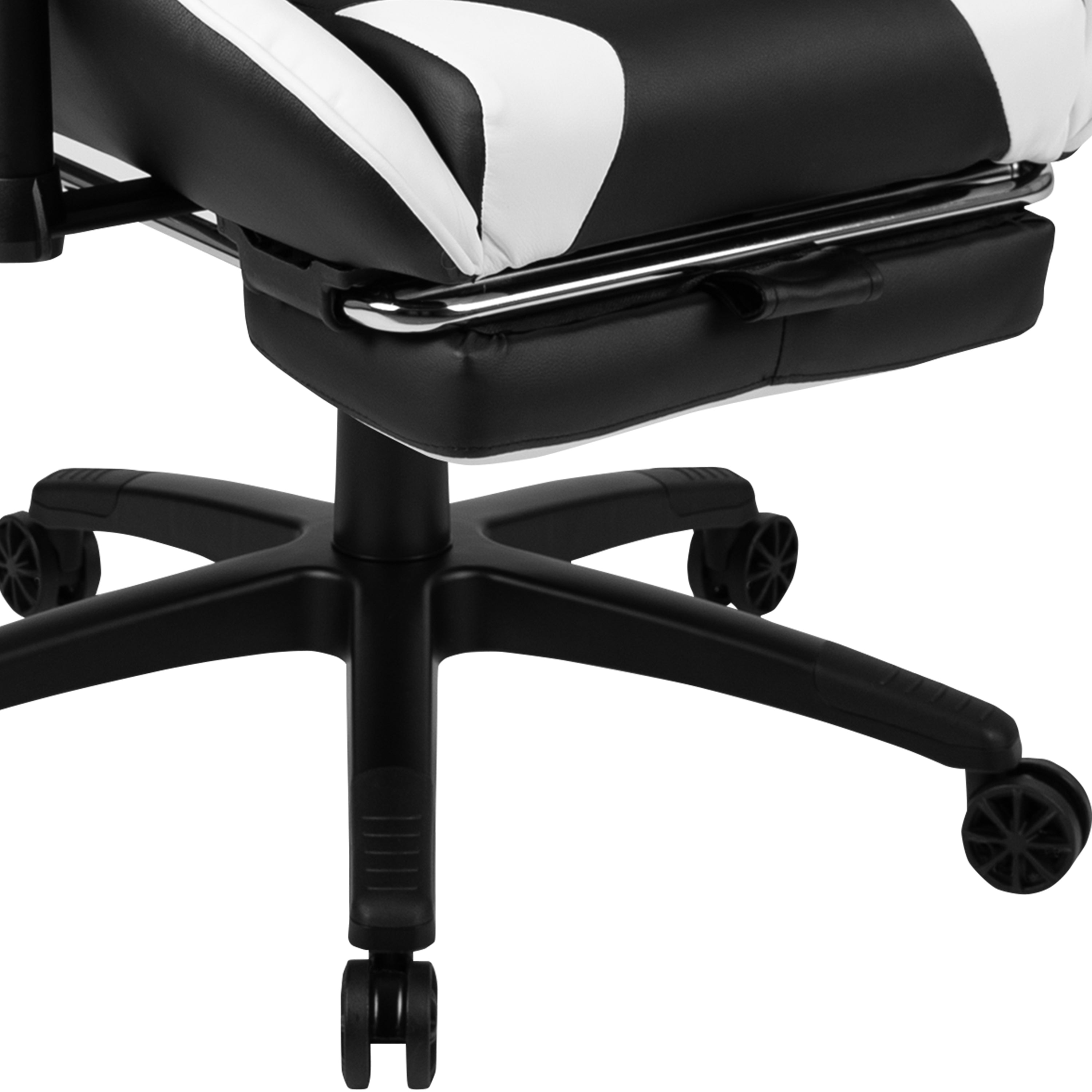 Gaming Desk and Footrest Reclining Gaming Chair Set with Cup Holder, Headphone Hook, and Monitor/Smartphone Stand