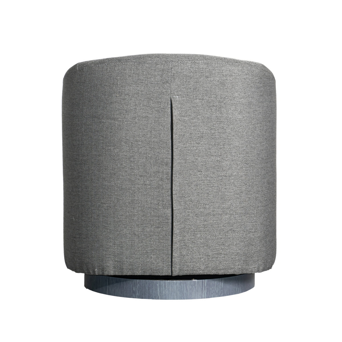 Landon Club Style Commercial Barrel Accent Armchair with 360 Degree Swivel Metal Base and Sloped Armrests