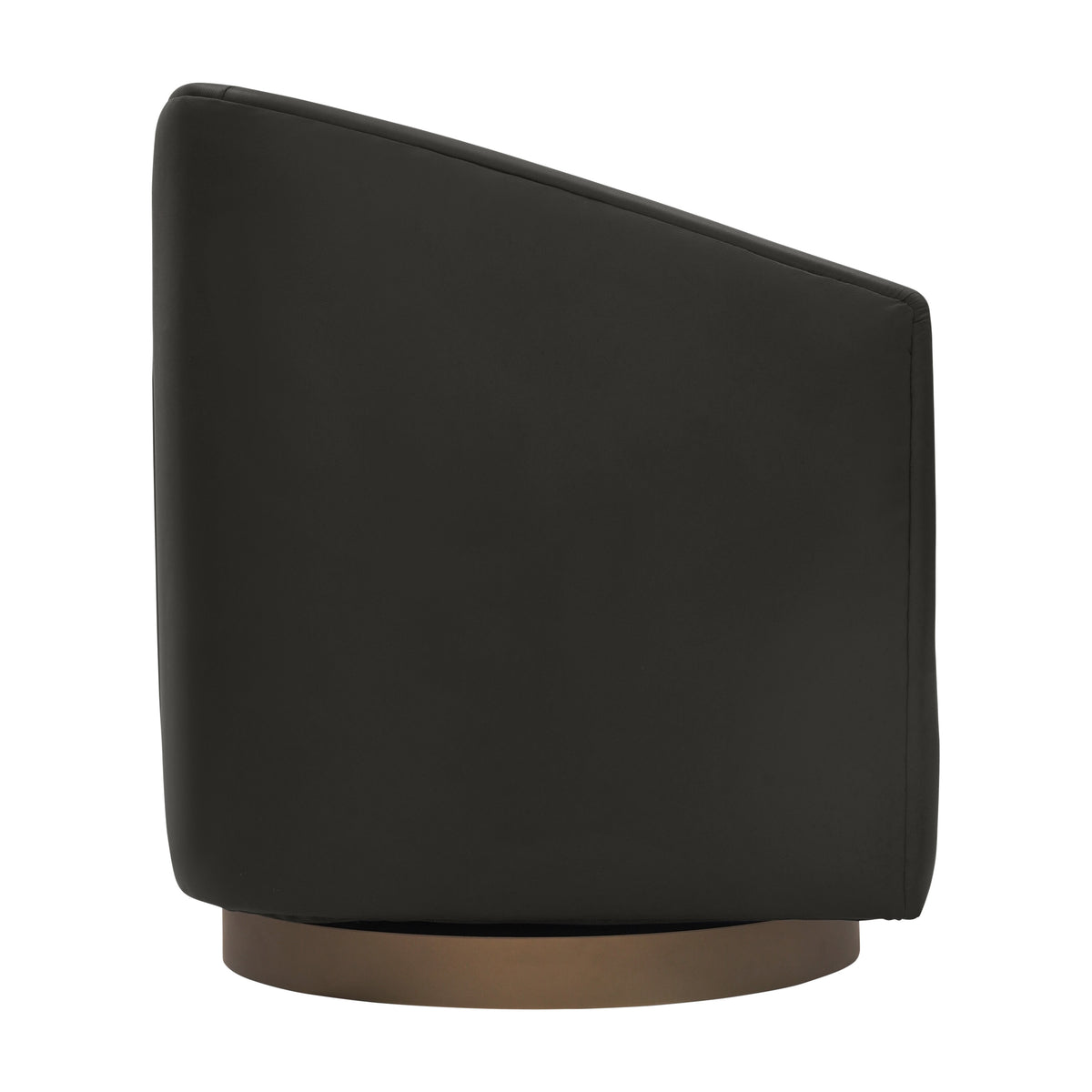 Dean Club Style Commercial Barrel Accent Armchair with 360 Degree Swivel Metal Base and Sloped Armrests