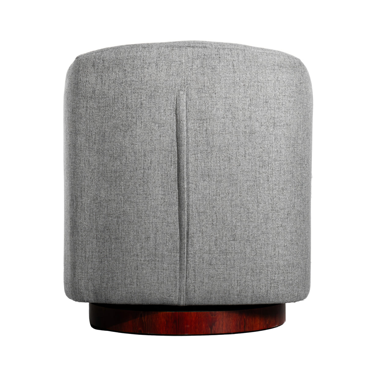 Dean Club Style Commercial Barrel Accent Armchair with 360 Degree Swivel Metal Base and Sloped Armrests