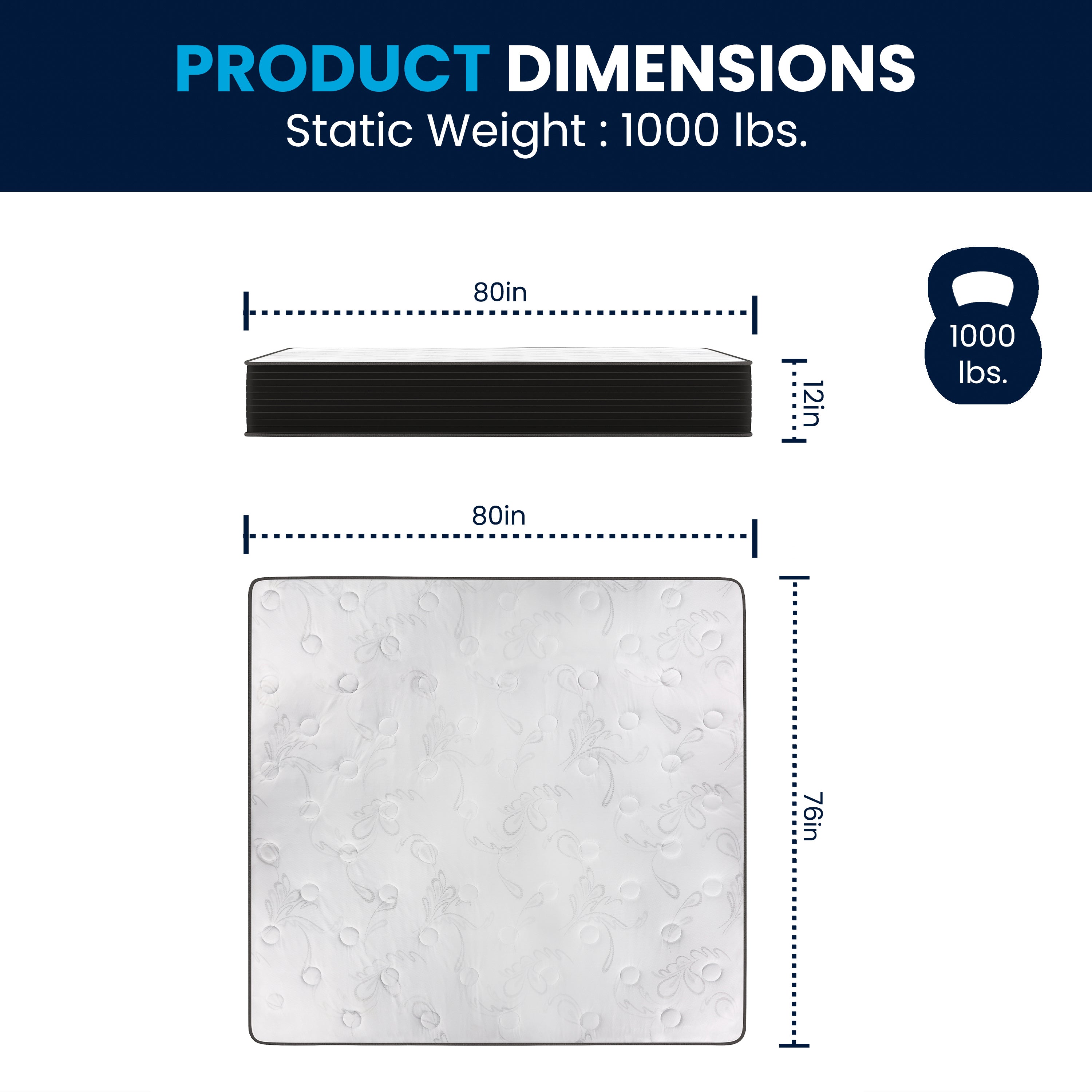 Dream Cooling Gel 12 Inch CertiPUR-US Certified Foam and Pocket Spring Hybrid Mattress, Mattress in a Box