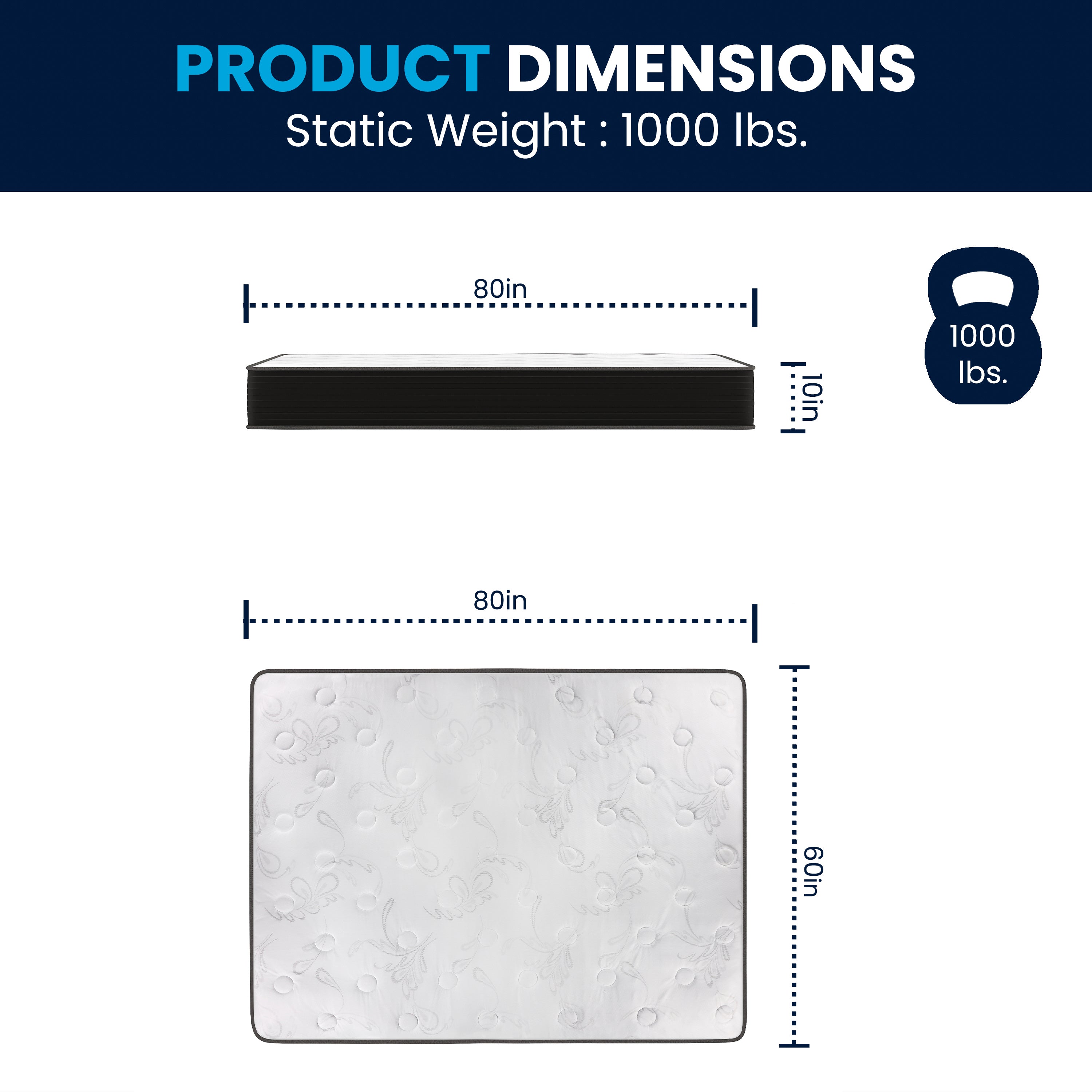 Dream Cooling Gel 10 Inch CertiPUR-US Certified Foam and Pocket Spring Hybrid Mattress, Mattress in a Box