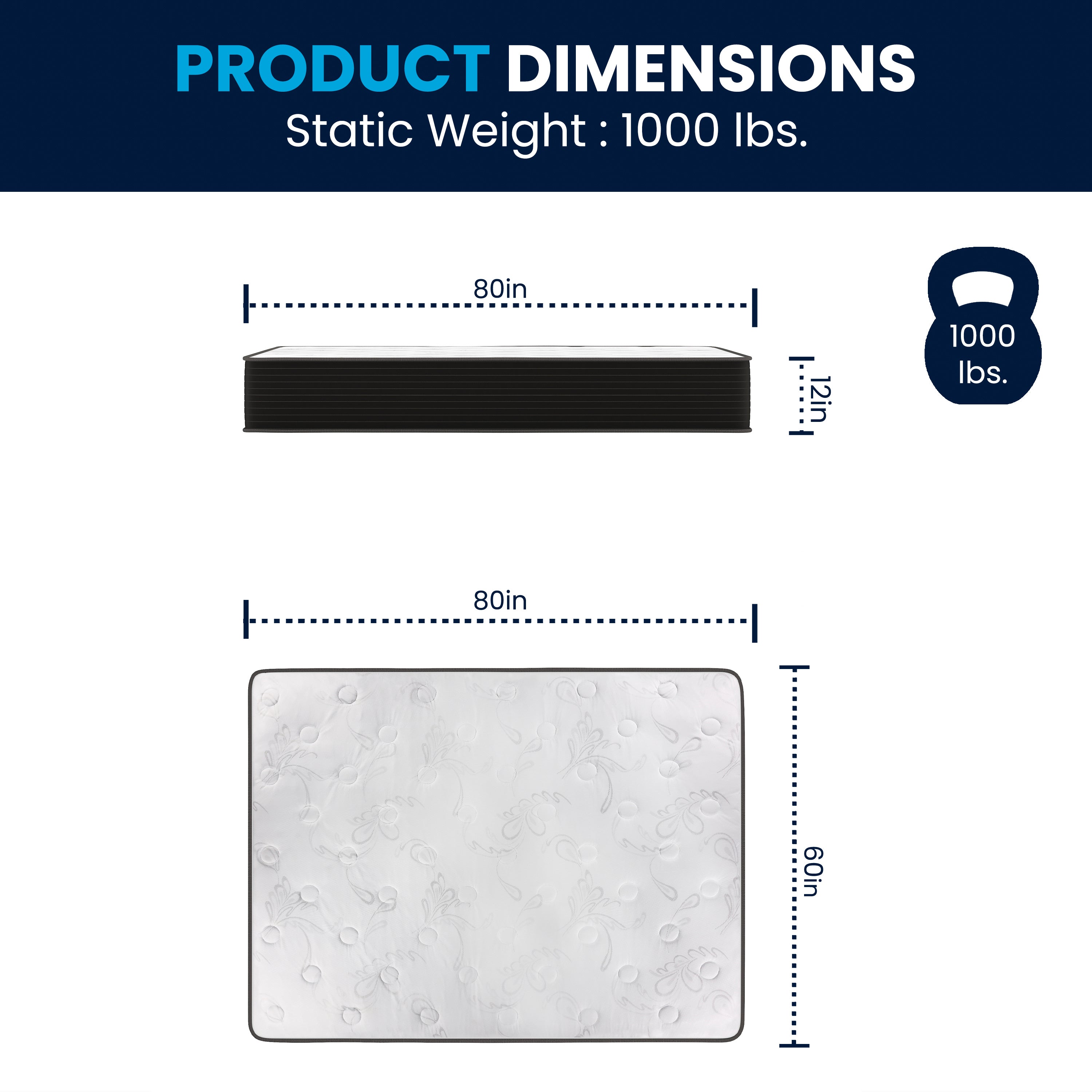 Dream Cooling Gel 12 Inch CertiPUR-US Certified Foam and Pocket Spring Hybrid Mattress, Mattress in a Box