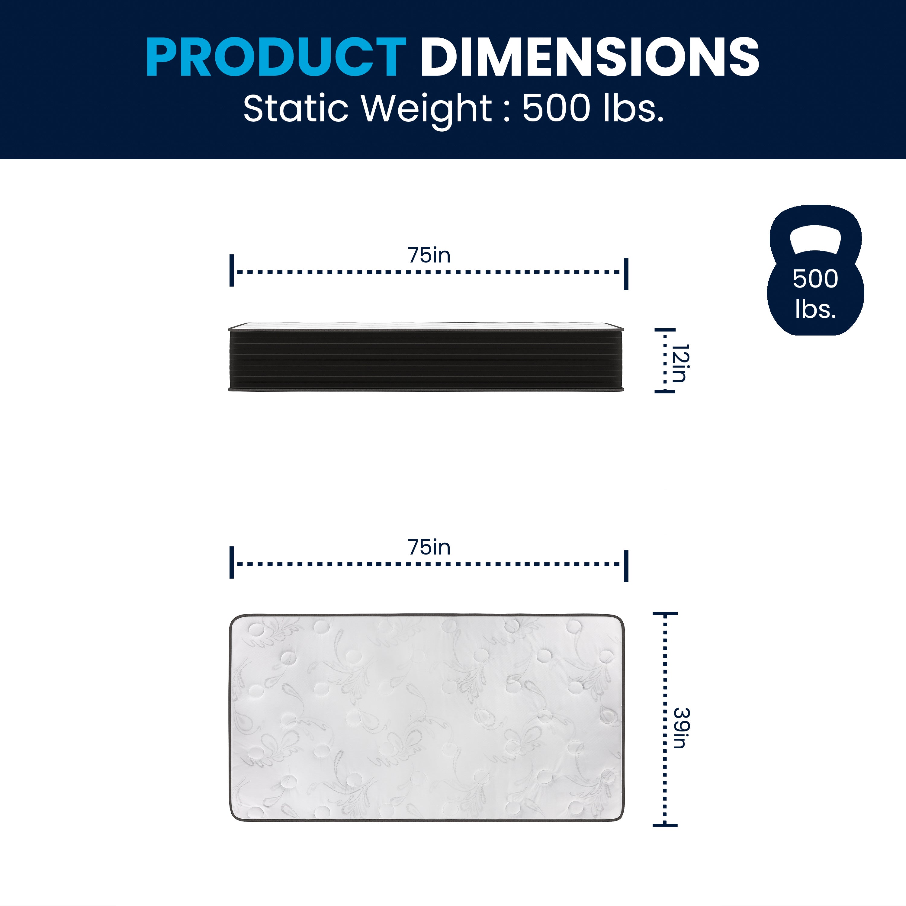 Dream Cooling Gel 12 Inch CertiPUR-US Certified Foam and Pocket Spring Hybrid Mattress, Mattress in a Box