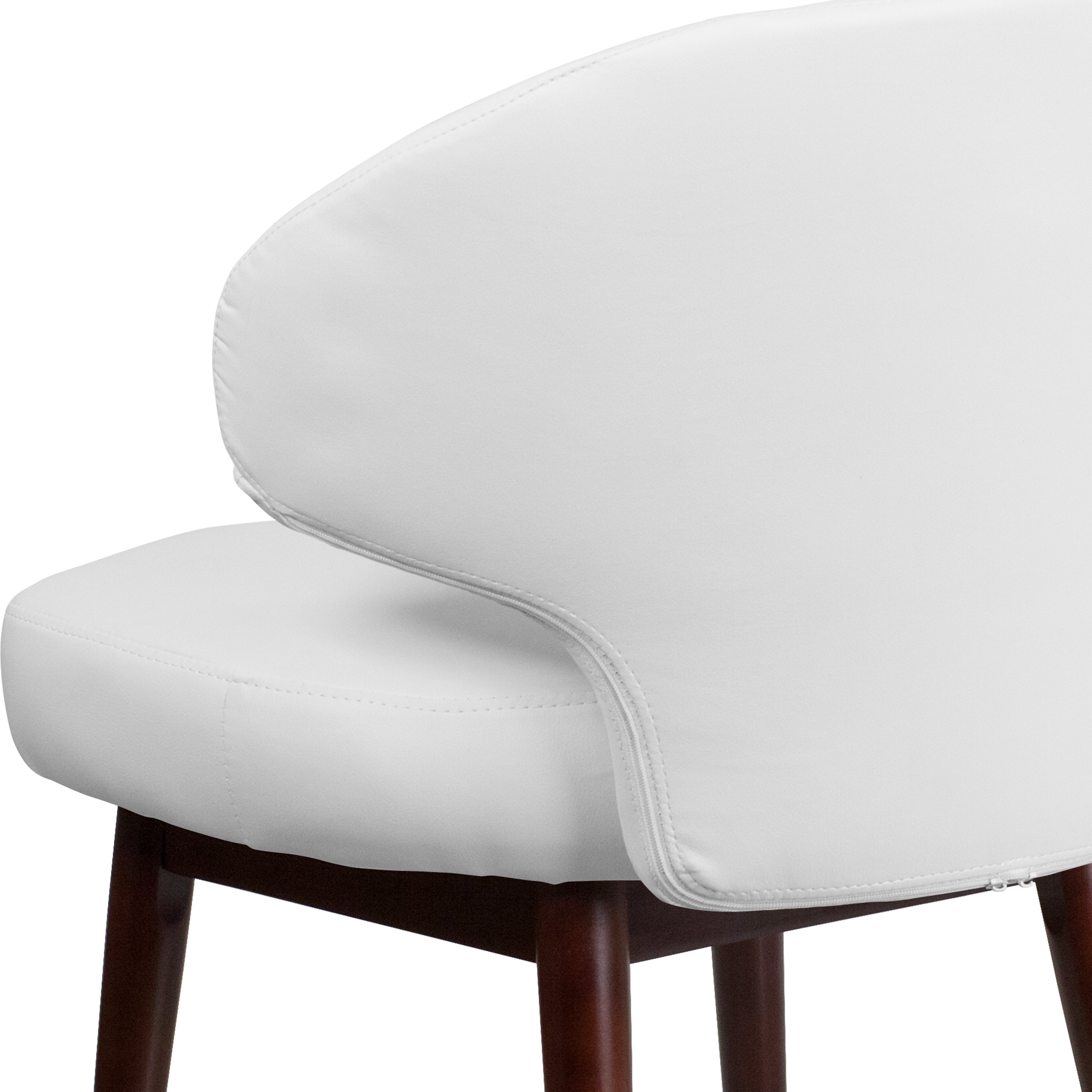 Comfort Back Series Side Reception Chair with Walnut Legs