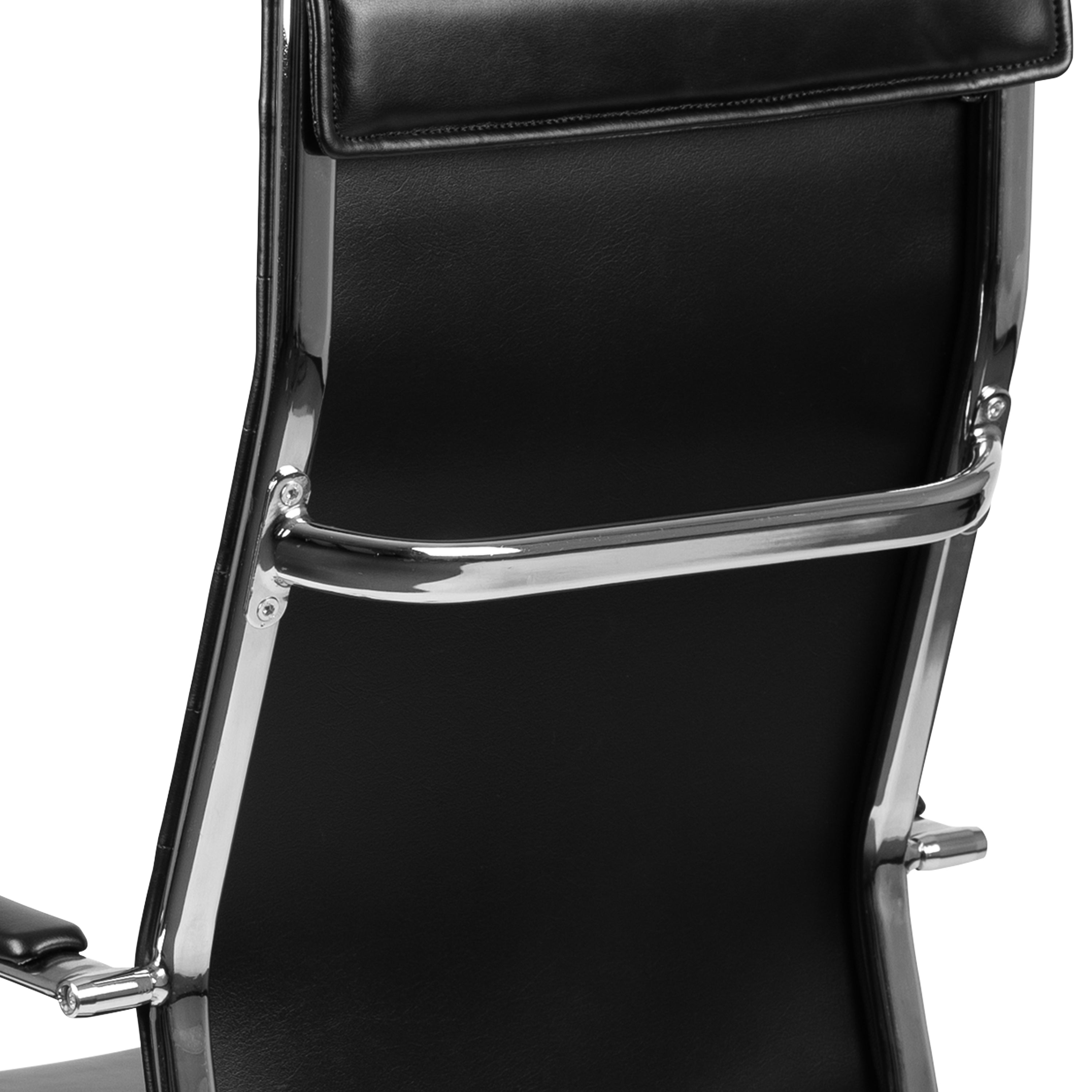 High Back LeatherSoft Contemporary Ribbed Executive Swivel Office Chair