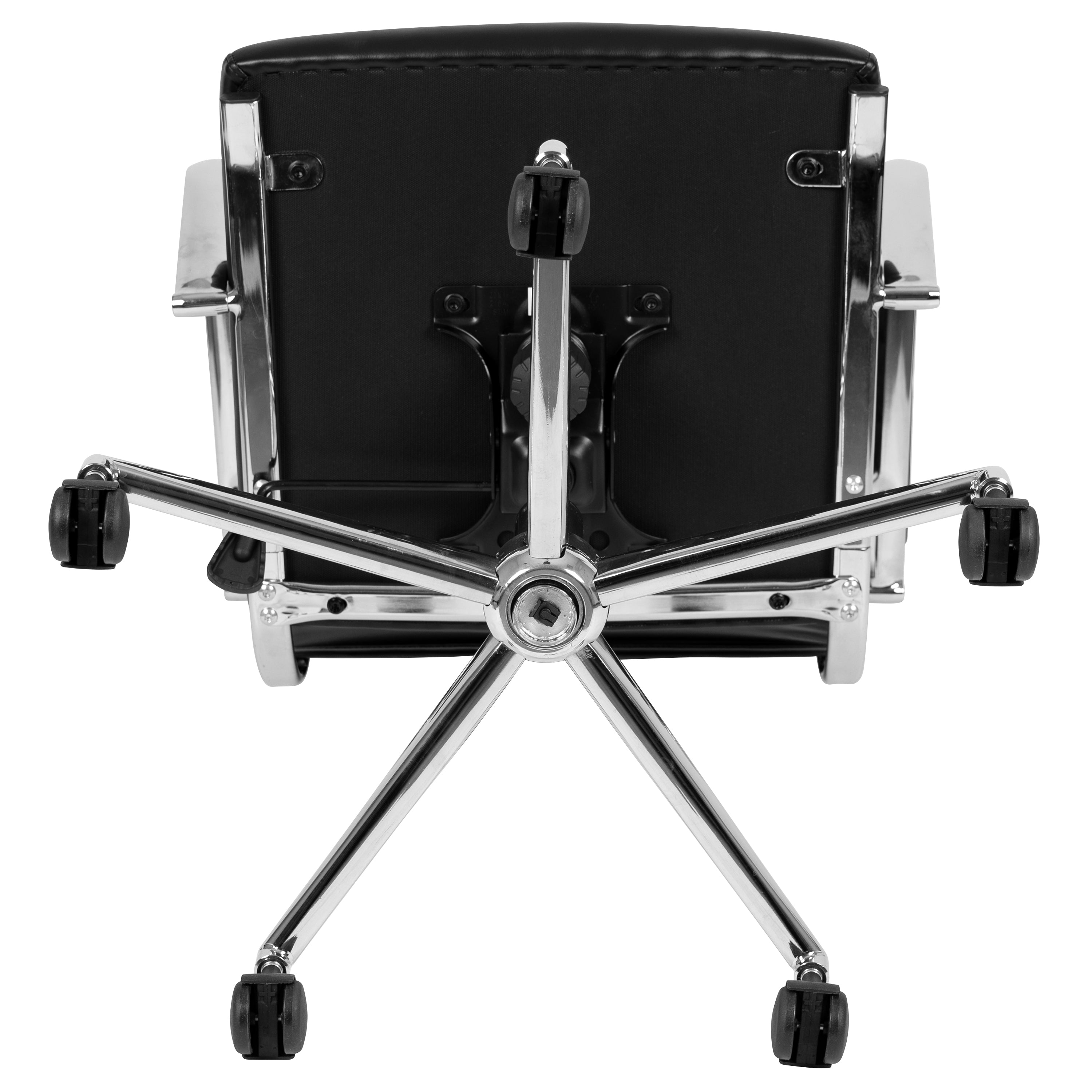 High Back LeatherSoft Contemporary Ribbed Executive Swivel Office Chair