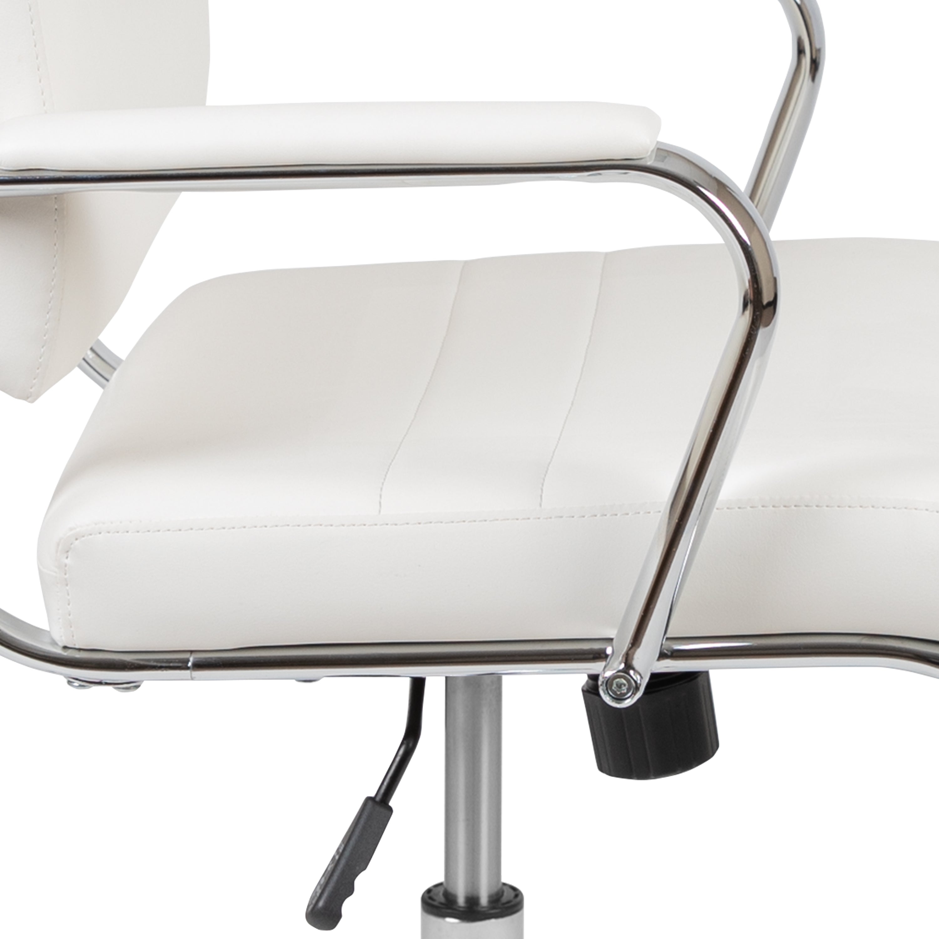 Mid-Back LeatherSoft Contemporary Panel Executive Swivel Office Chair