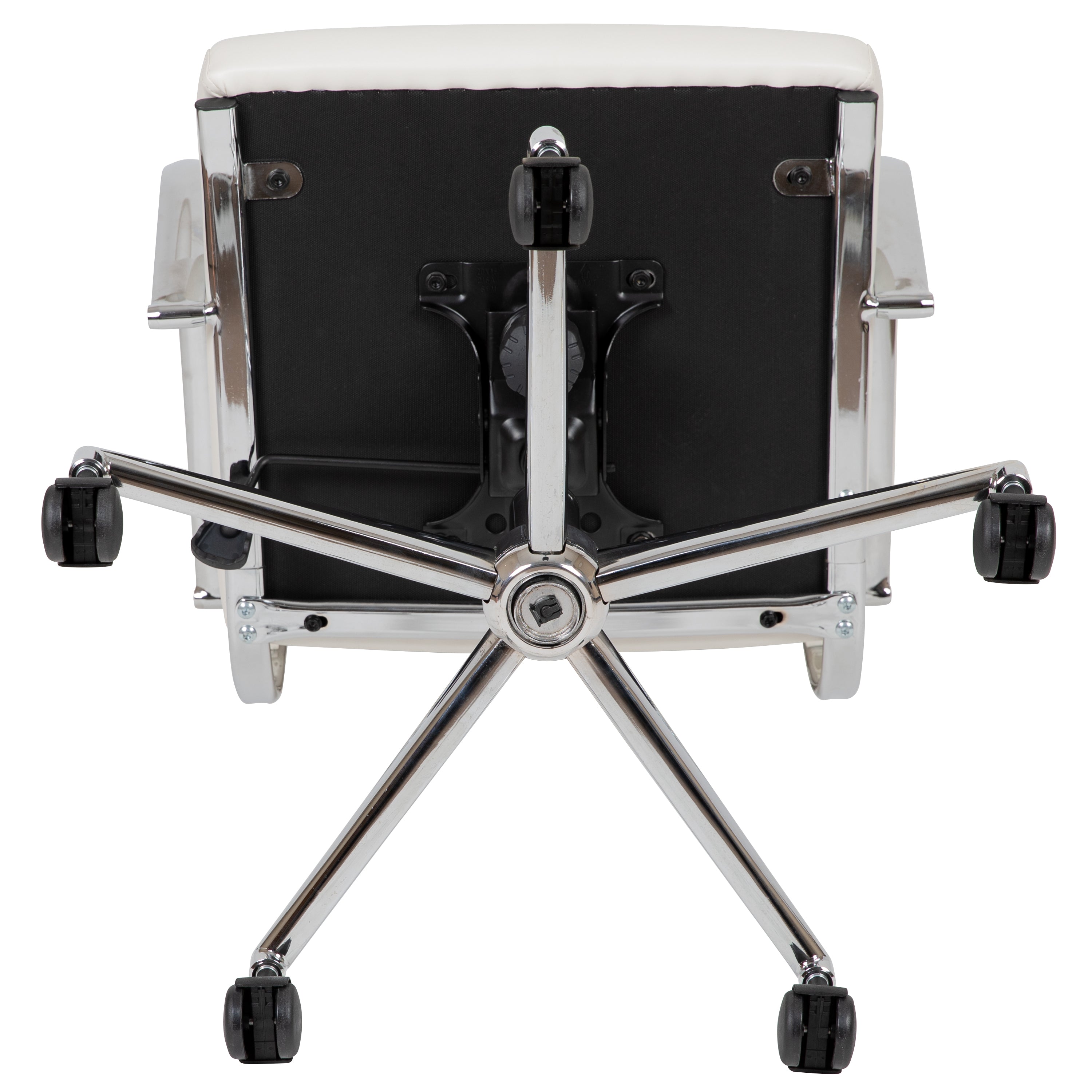 Mid-Back LeatherSoft Contemporary Panel Executive Swivel Office Chair