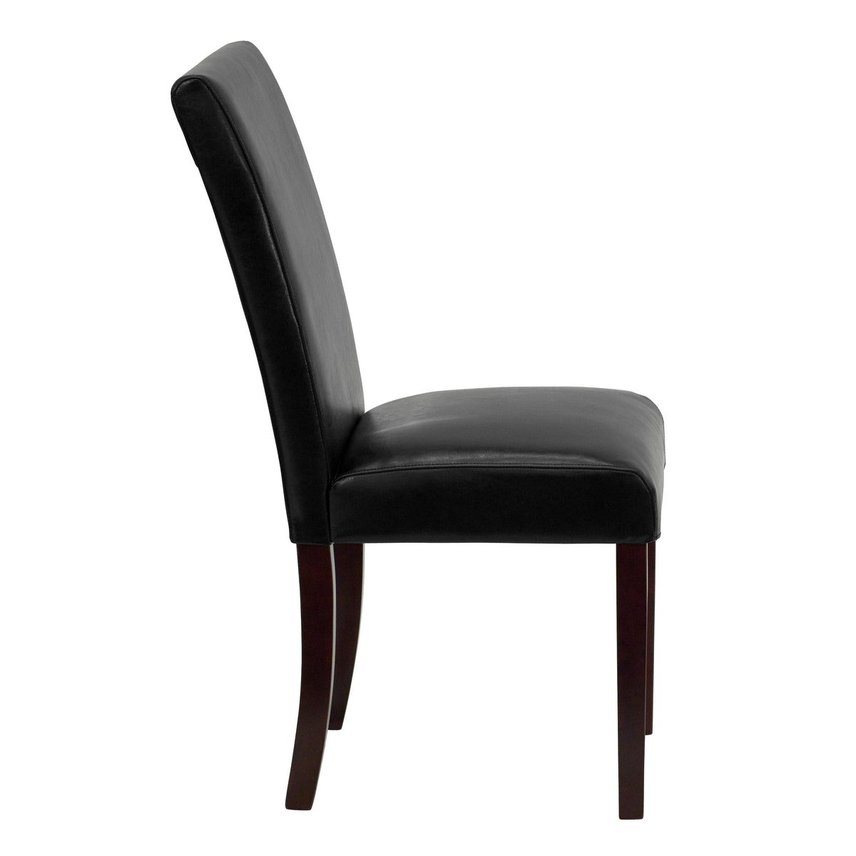 Traditional LeatherSoft Upholstered Panel Back Parsons Dining Chairs