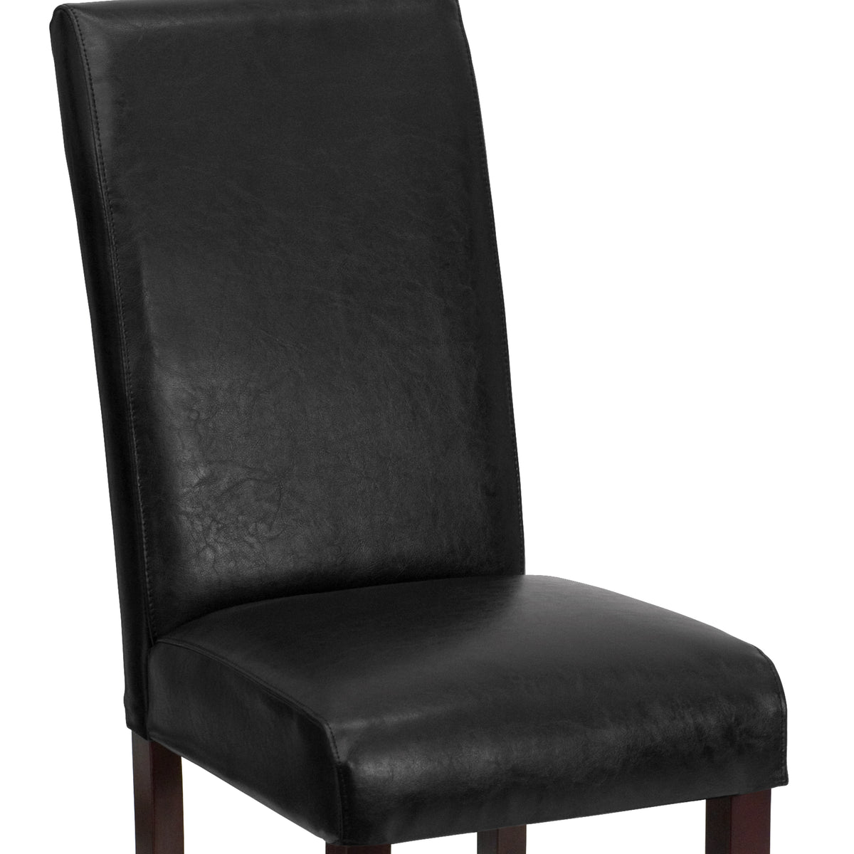 Traditional LeatherSoft Upholstered Panel Back Parsons Dining Chairs