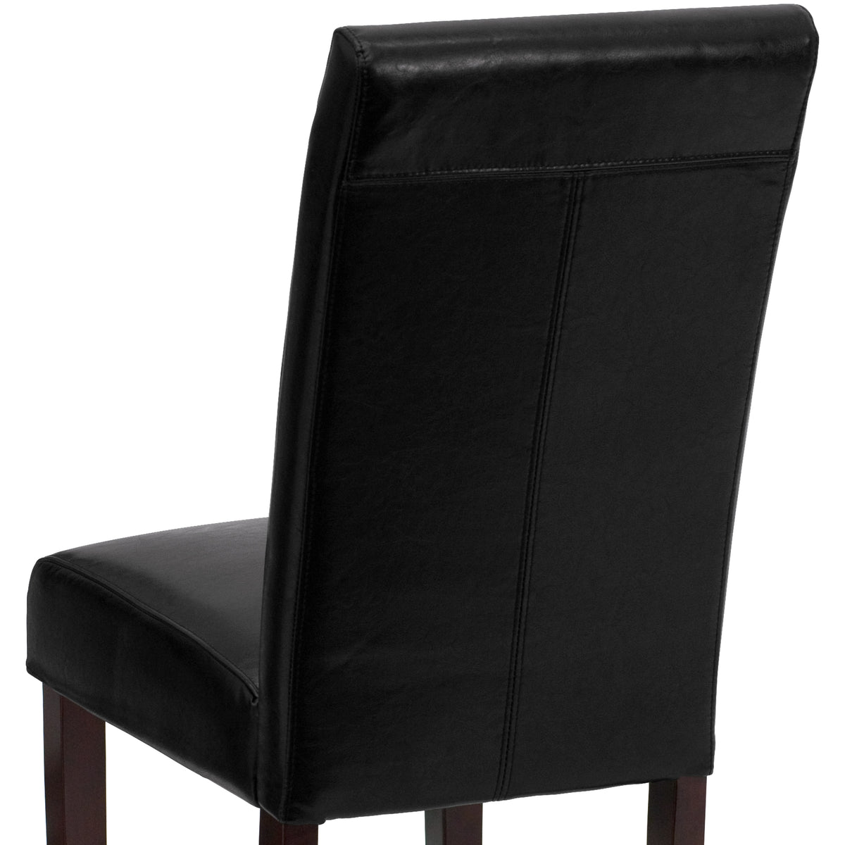 Traditional LeatherSoft Upholstered Panel Back Parsons Dining Chairs