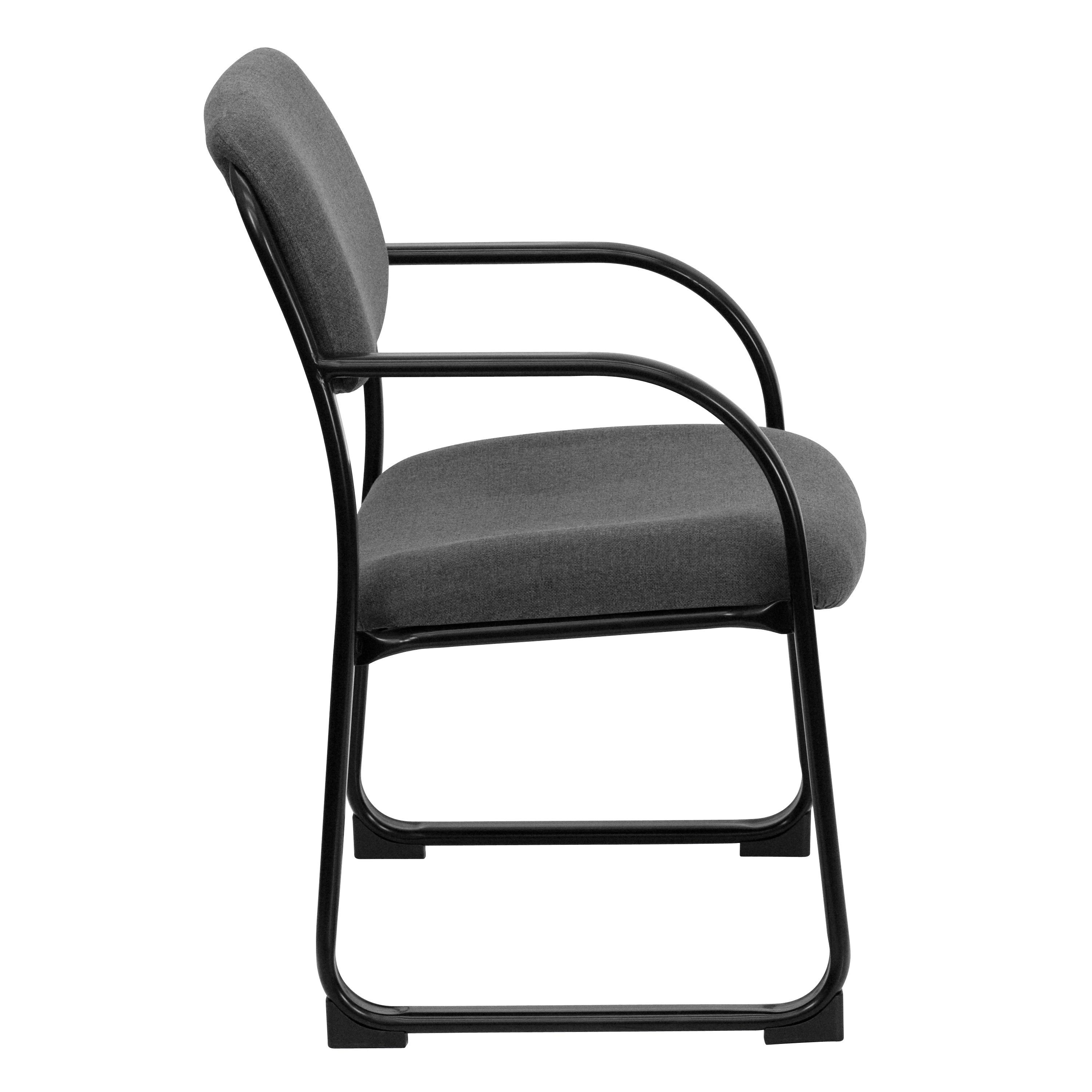 Fabric Executive Side Reception Chair with Sled Base