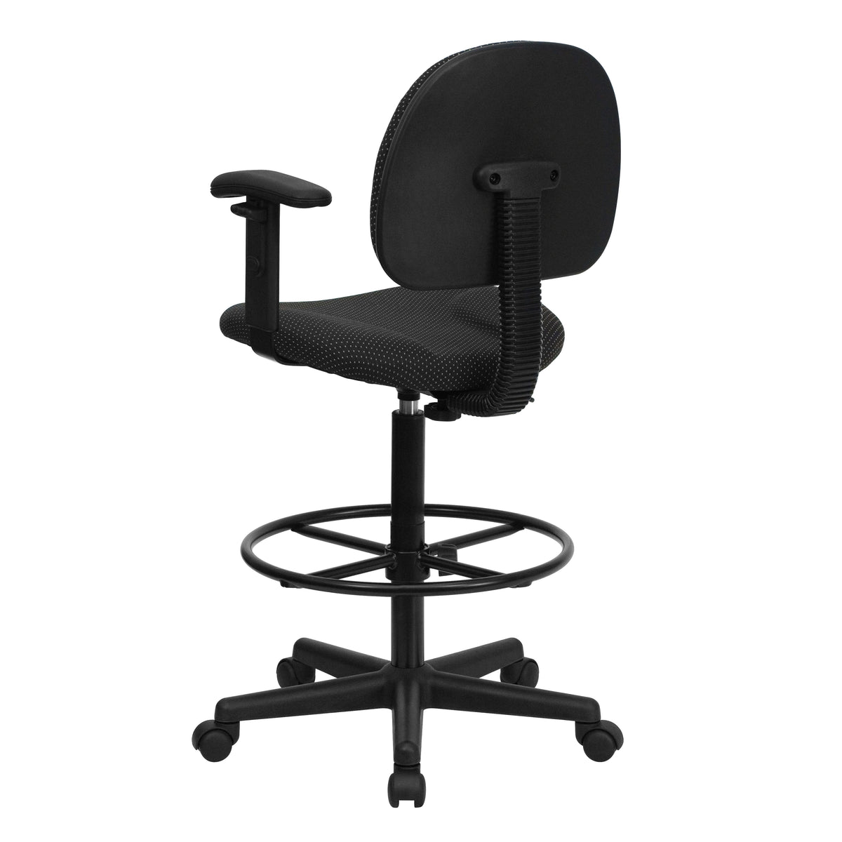 Fabric Drafting Chair with Adjustable Arms (Cylinders: 22.5''-27''H or 26''-30.5''H)