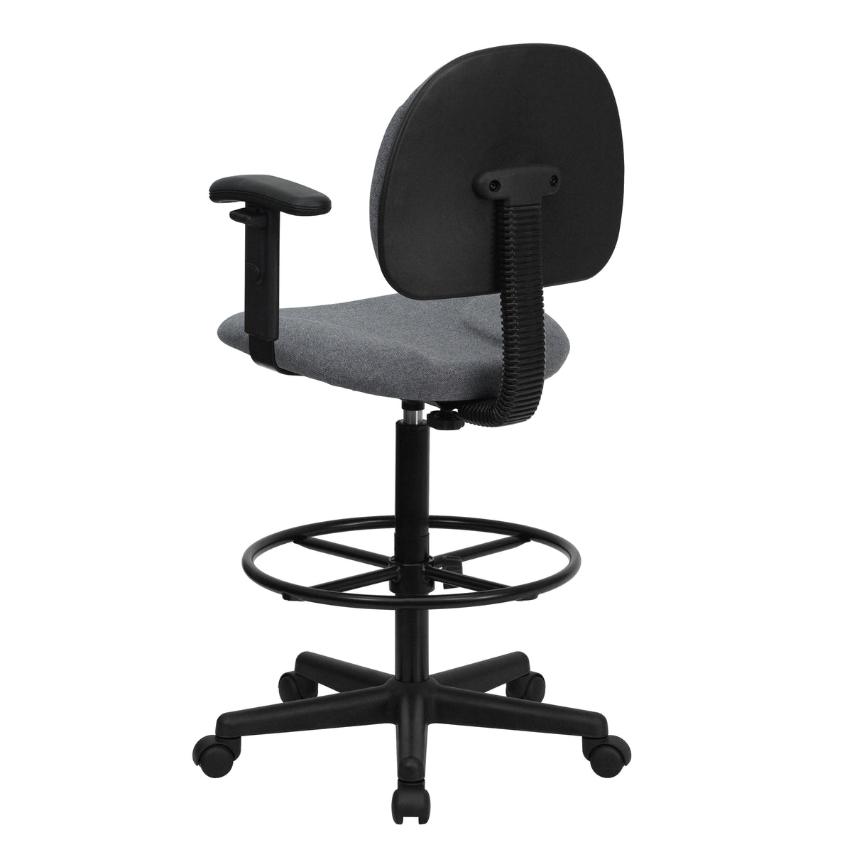 Fabric Drafting Chair with Adjustable Arms (Cylinders: 22.5''-27''H or 26''-30.5''H)