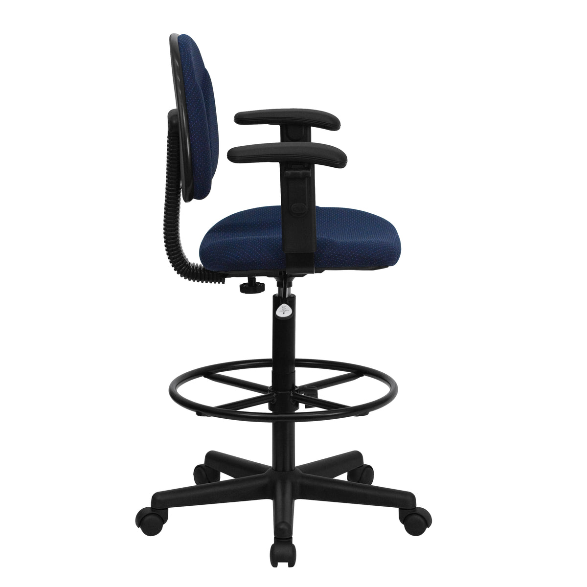 Fabric Drafting Chair with Adjustable Arms (Cylinders: 22.5''-27''H or 26''-30.5''H)