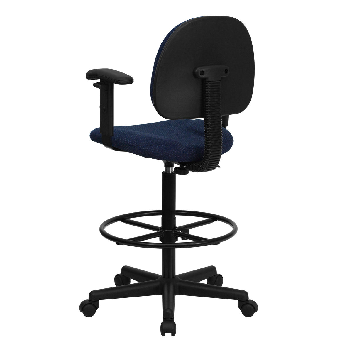 Fabric Drafting Chair with Adjustable Arms (Cylinders: 22.5''-27''H or 26''-30.5''H)