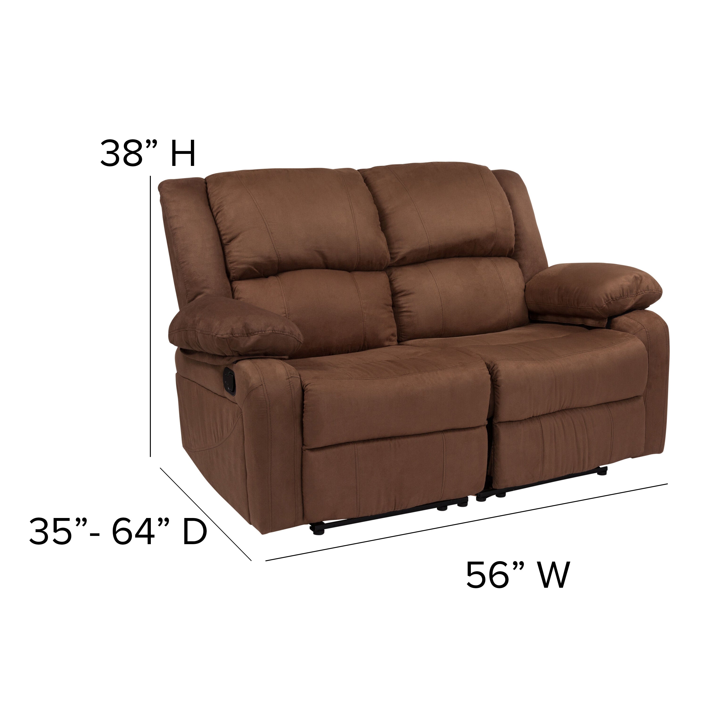 Harmony Series Loveseat with Two Built-In Recliners