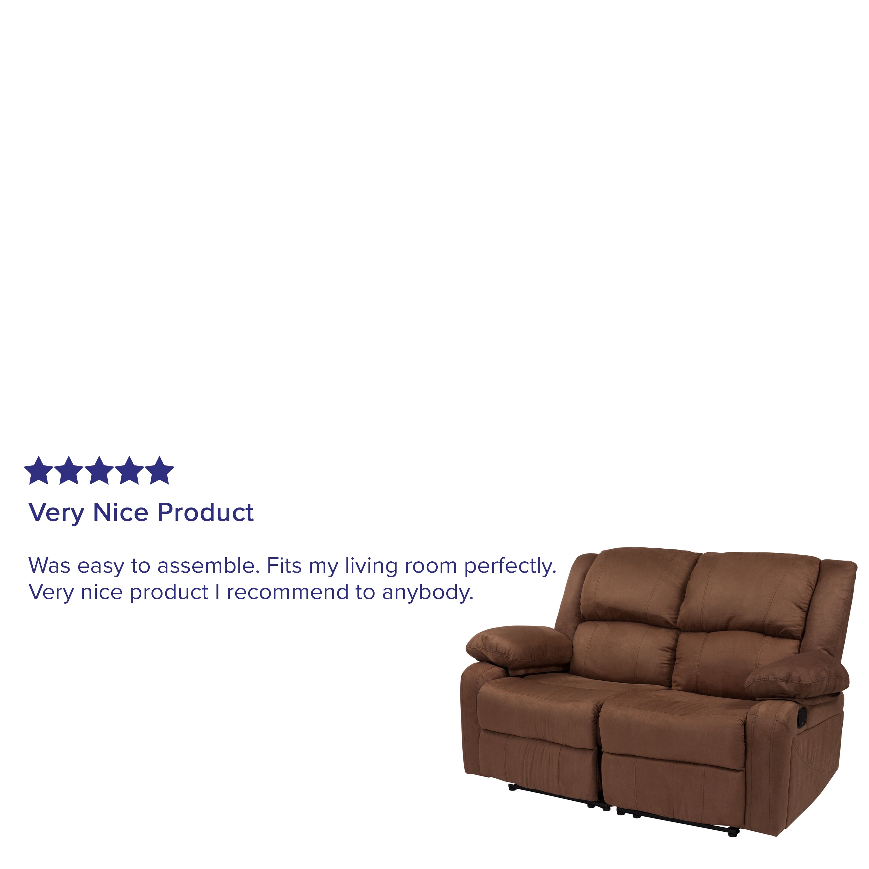 Harmony Series Loveseat with Two Built-In Recliners