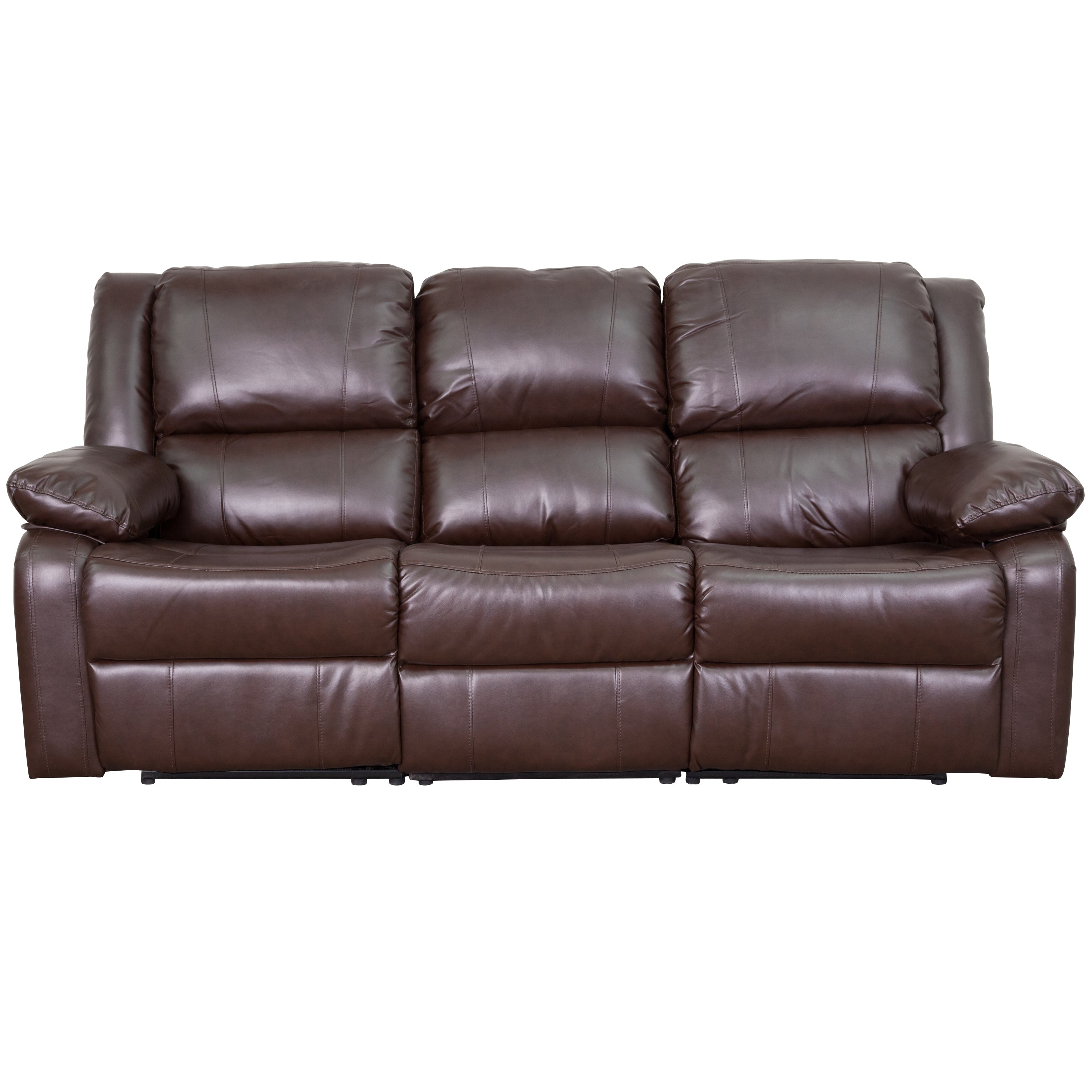 Harmony Series LeatherSoft Sofa with Two Built-In Recliners