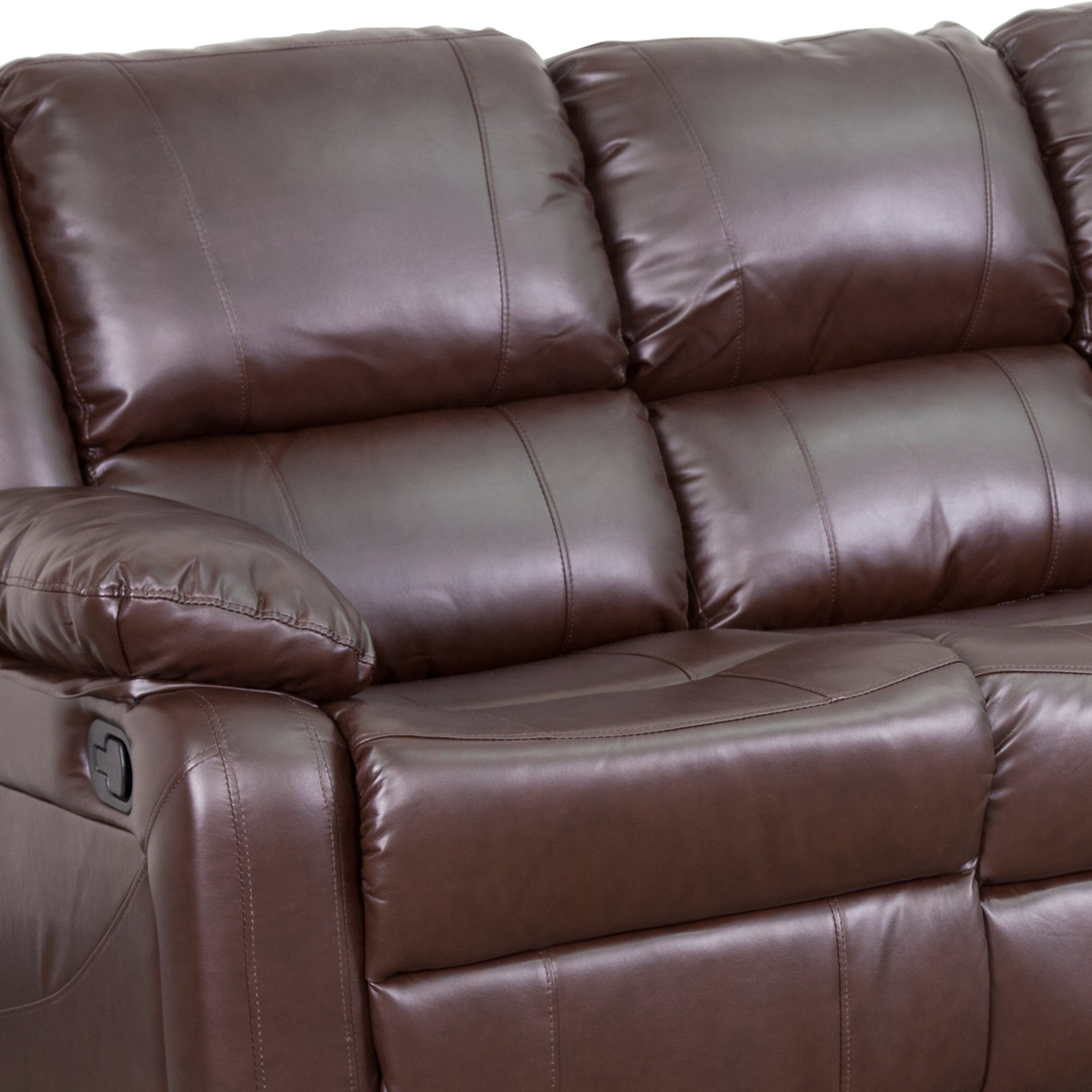 Harmony Series LeatherSoft Sofa with Two Built-In Recliners