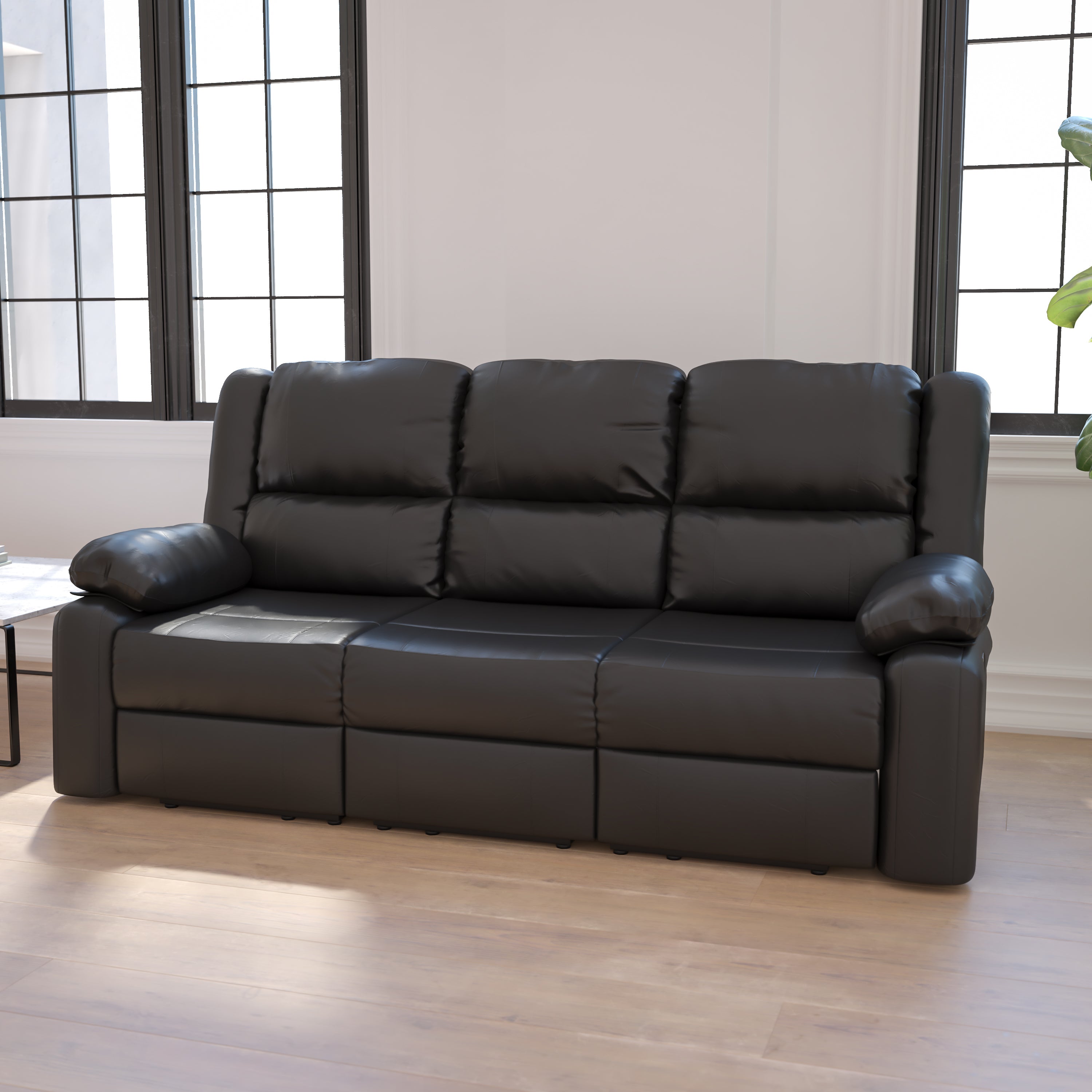 Harmony Series LeatherSoft Sofa with Two Built-In Recliners
