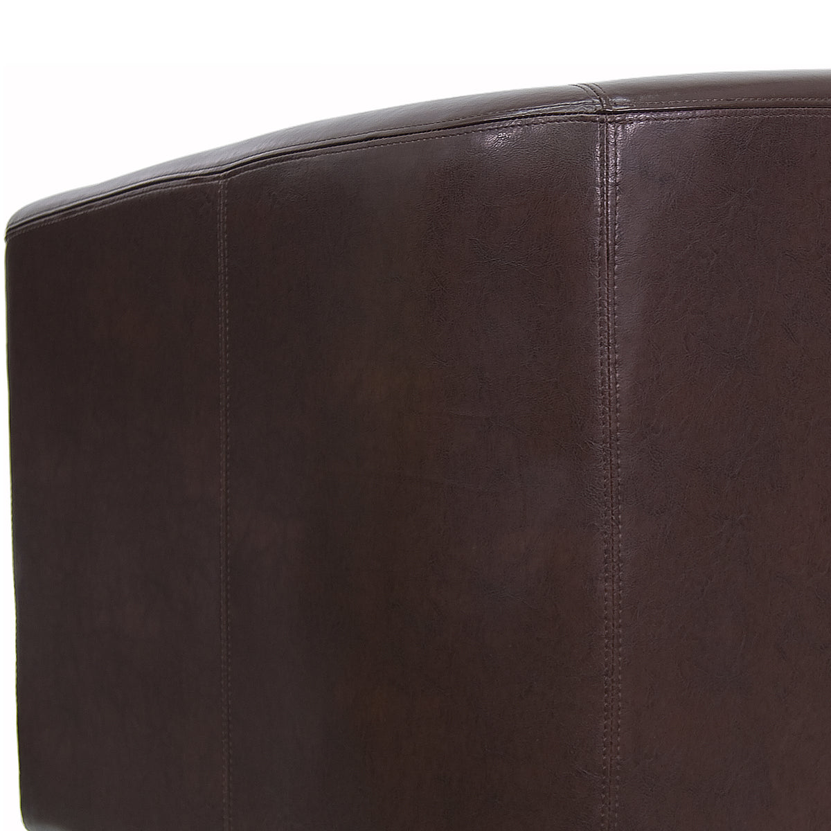 LeatherSoft Lounge Chair with Sloping Arms