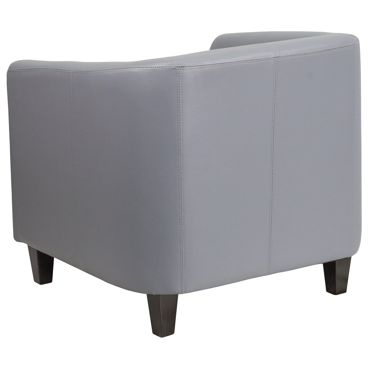LeatherSoft Lounge Chair with Sloping Arms