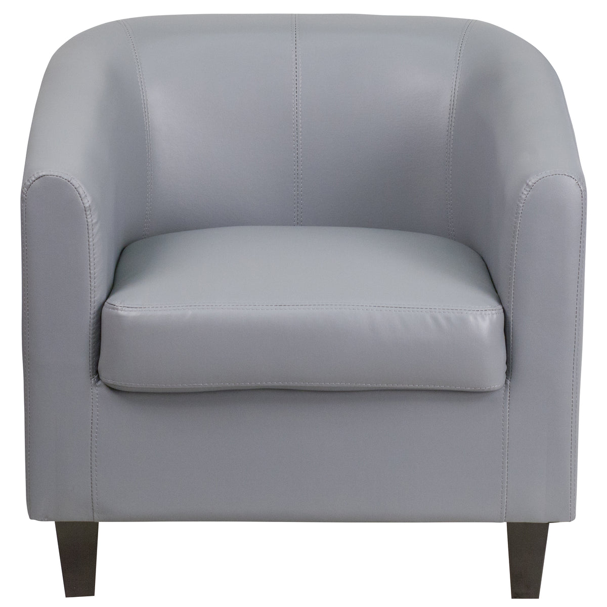 LeatherSoft Lounge Chair with Sloping Arms