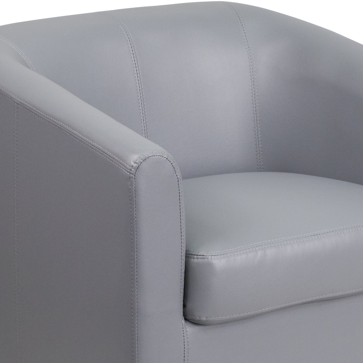 LeatherSoft Lounge Chair with Sloping Arms