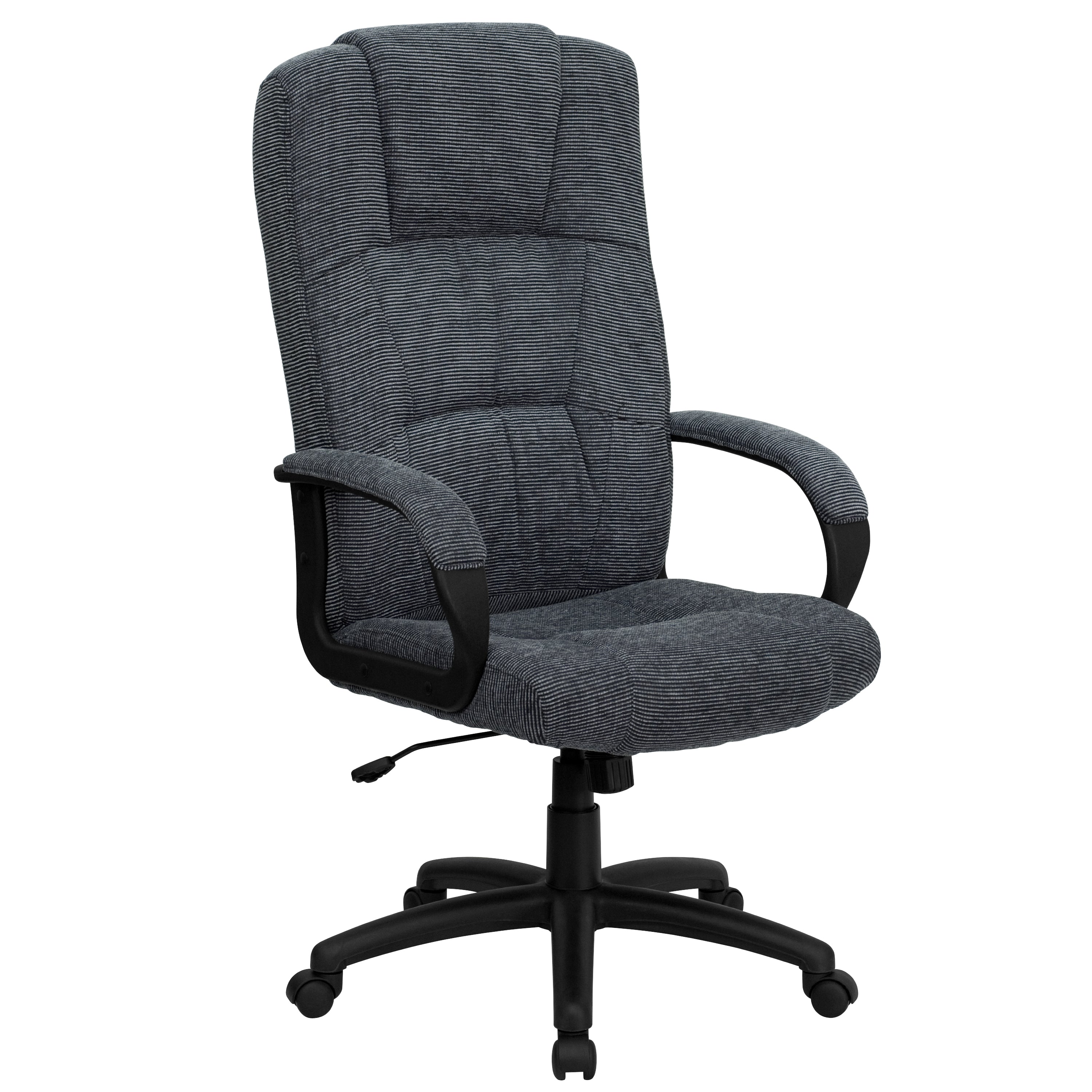 High Back Fabric Executive Swivel Office Chair with Arms