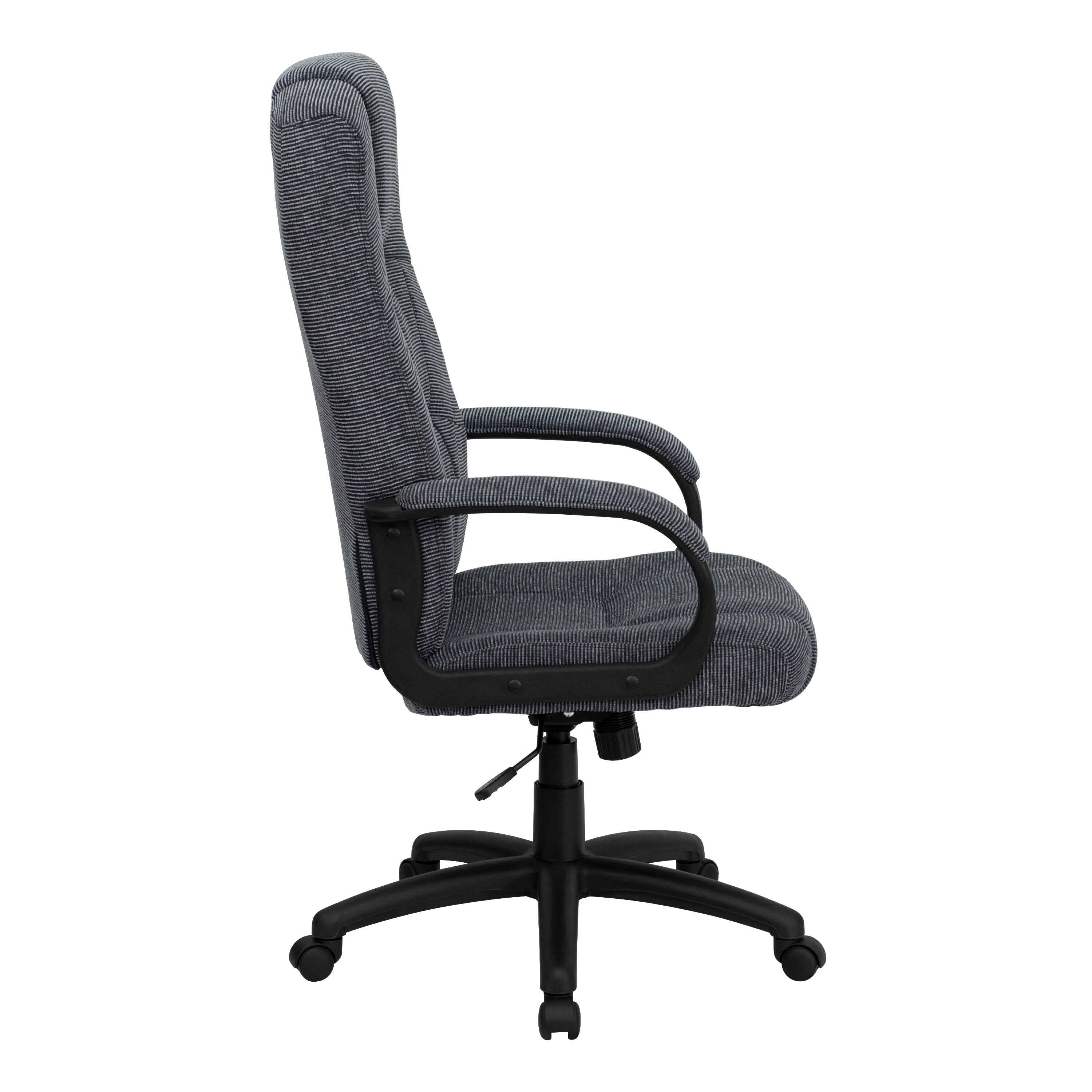 High Back Fabric Executive Swivel Office Chair with Arms