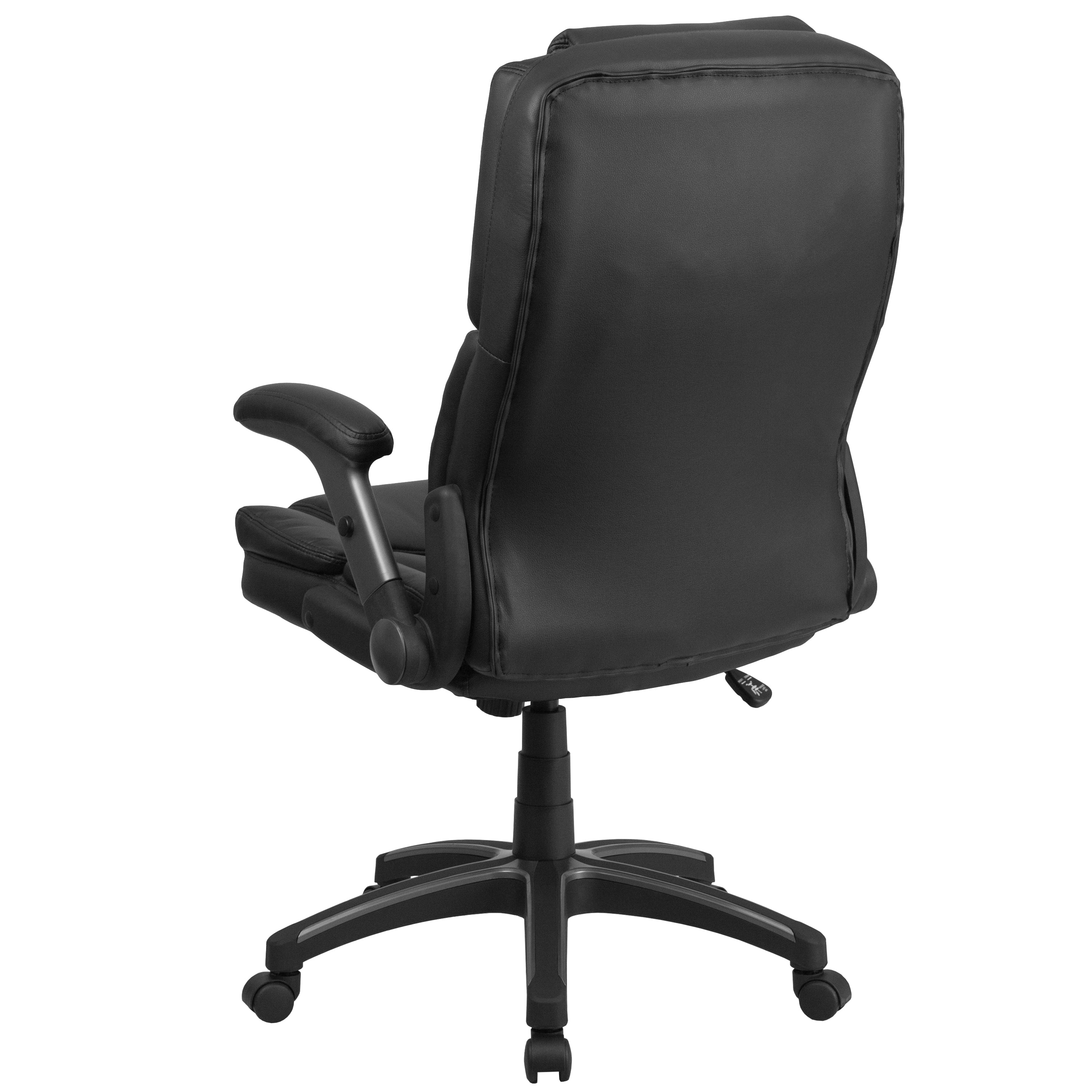 Extreme Comfort High Back LeatherSoft Executive Swivel Ergonomic Office Chair with Flip-Up Arms