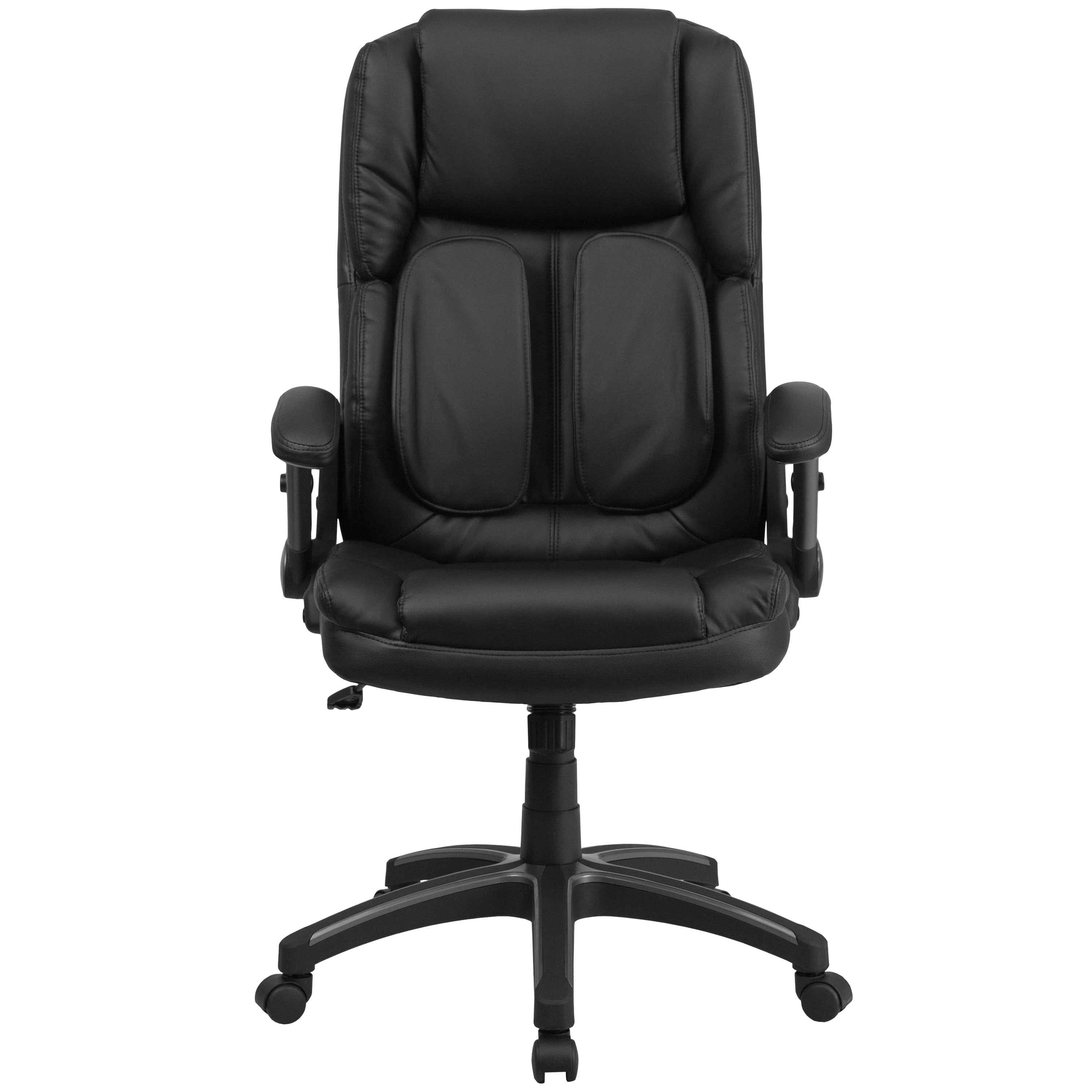 Extreme Comfort High Back LeatherSoft Executive Swivel Ergonomic Office Chair with Flip-Up Arms