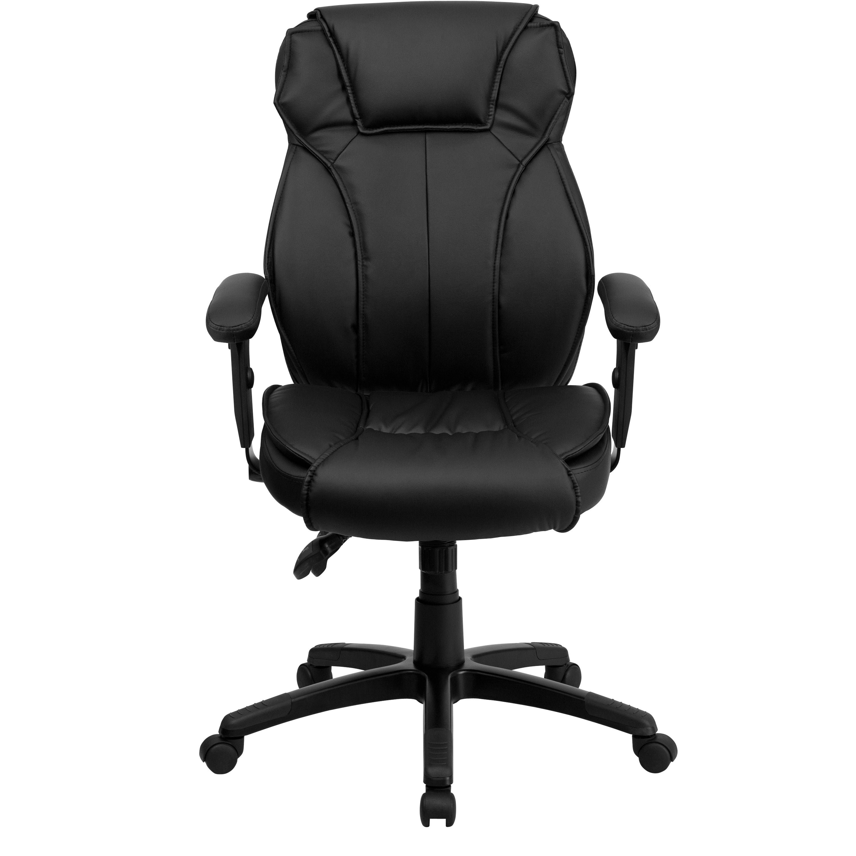 High Back LeatherSoft Multifunction Executive Swivel Ergonomic Office Chair with Lumbar Support Knob with Arms