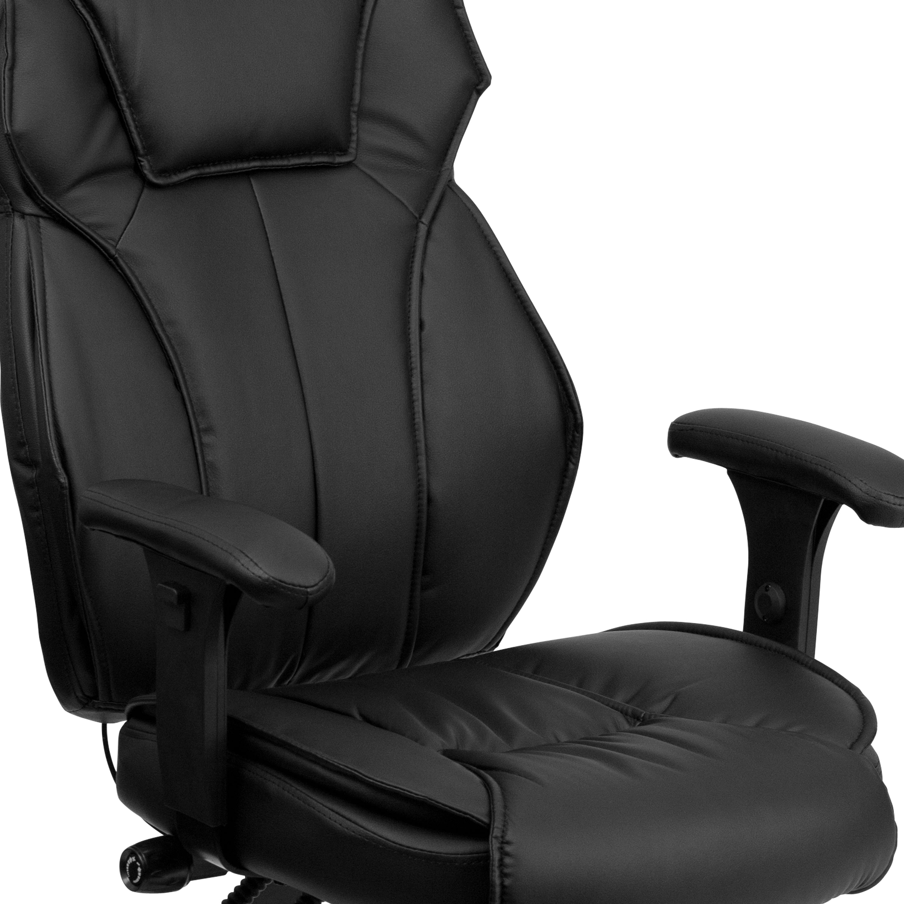 High Back LeatherSoft Multifunction Executive Swivel Ergonomic Office Chair with Lumbar Support Knob with Arms