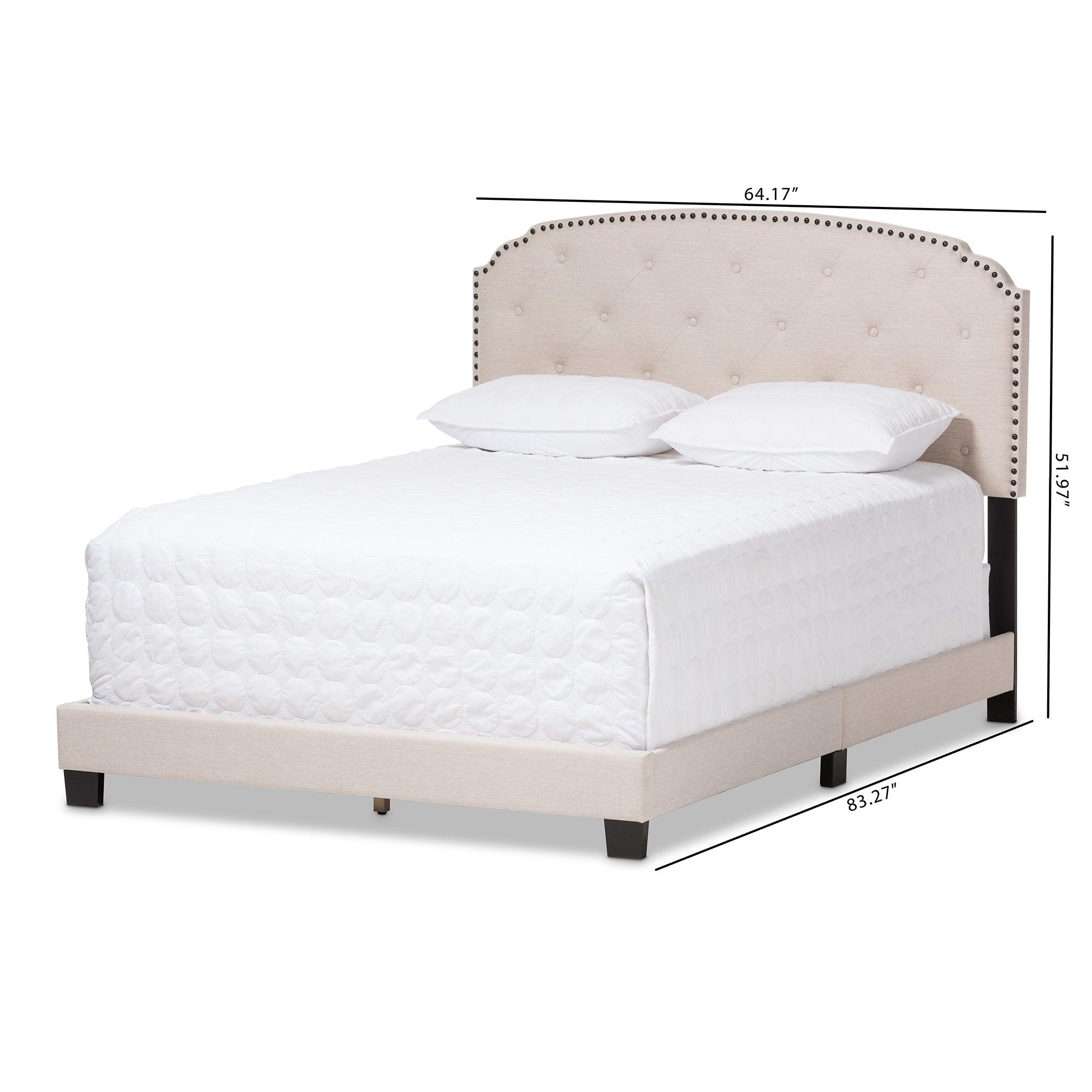 Lexi Modern and Contemporary Light Fabric Upholstered Bed