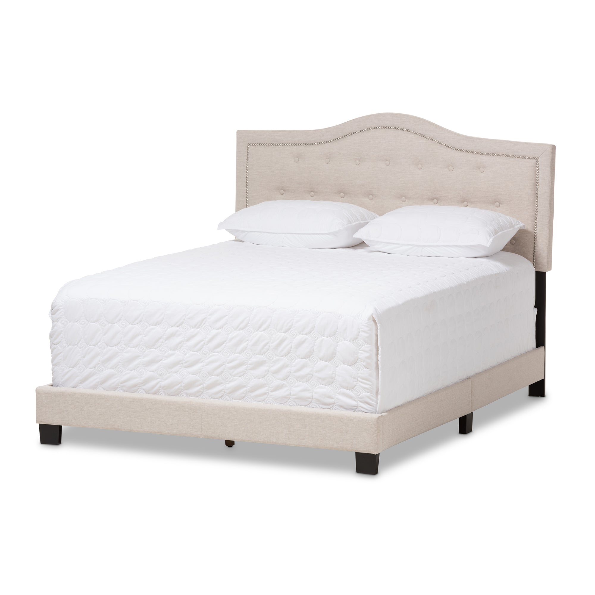 Emerson Modern and Contemporary Light Fabric Upholstered Bed