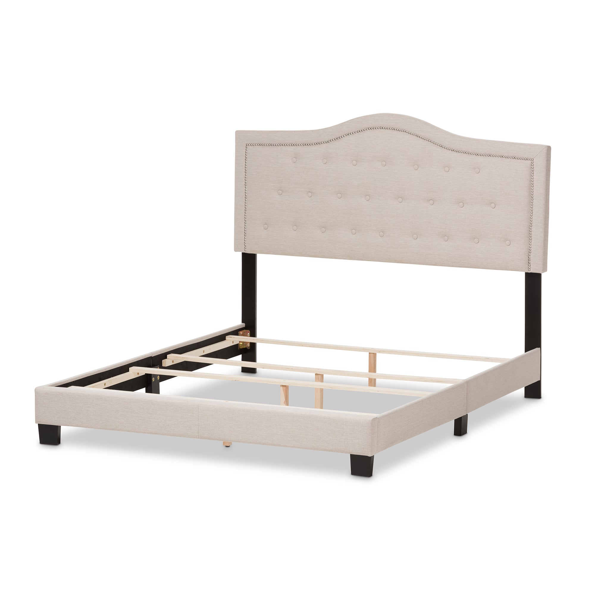 Emerson Modern and Contemporary Light Fabric Upholstered Bed