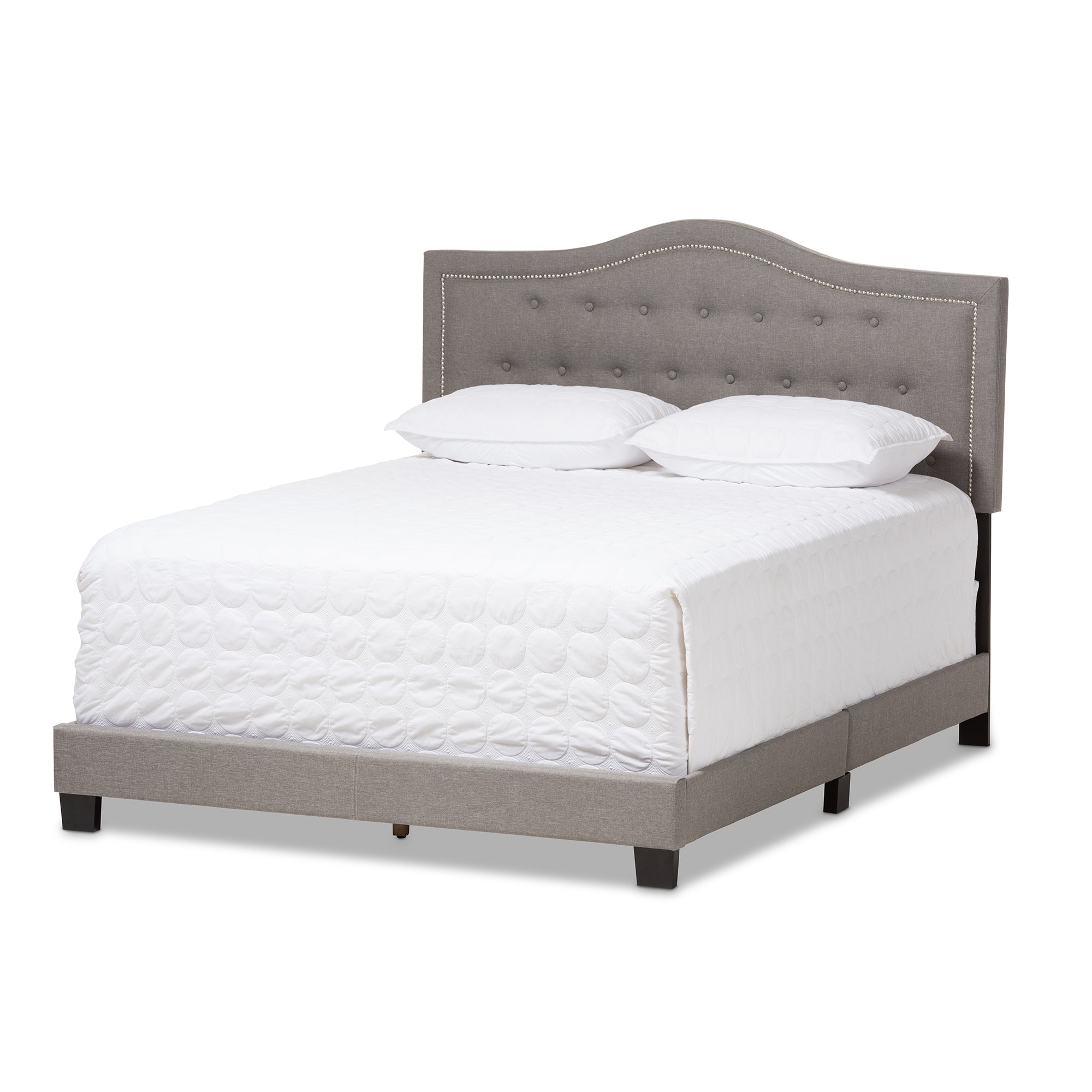 Emerson Modern and Contemporary Light Fabric Upholstered Bed
