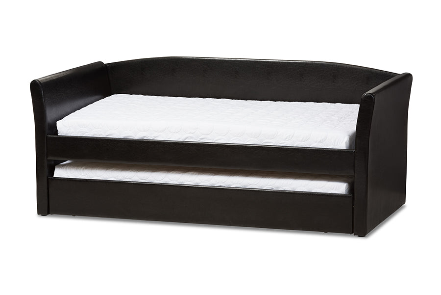Camino Modern and Contemporary Faux Leather Upholstered Daybed